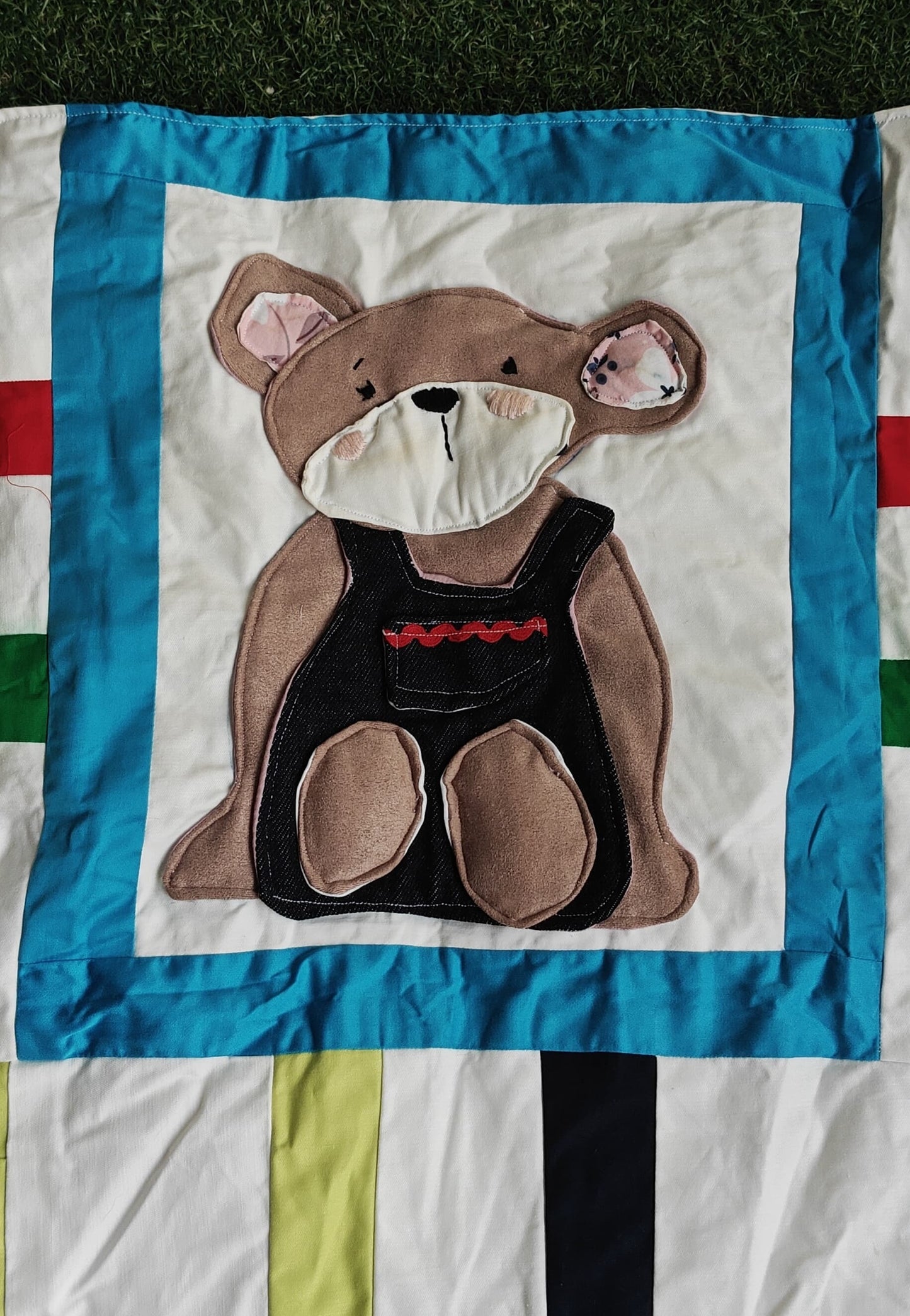 Patchwork cute hand made cotton quilts / play mats / wall decor for children - design options available