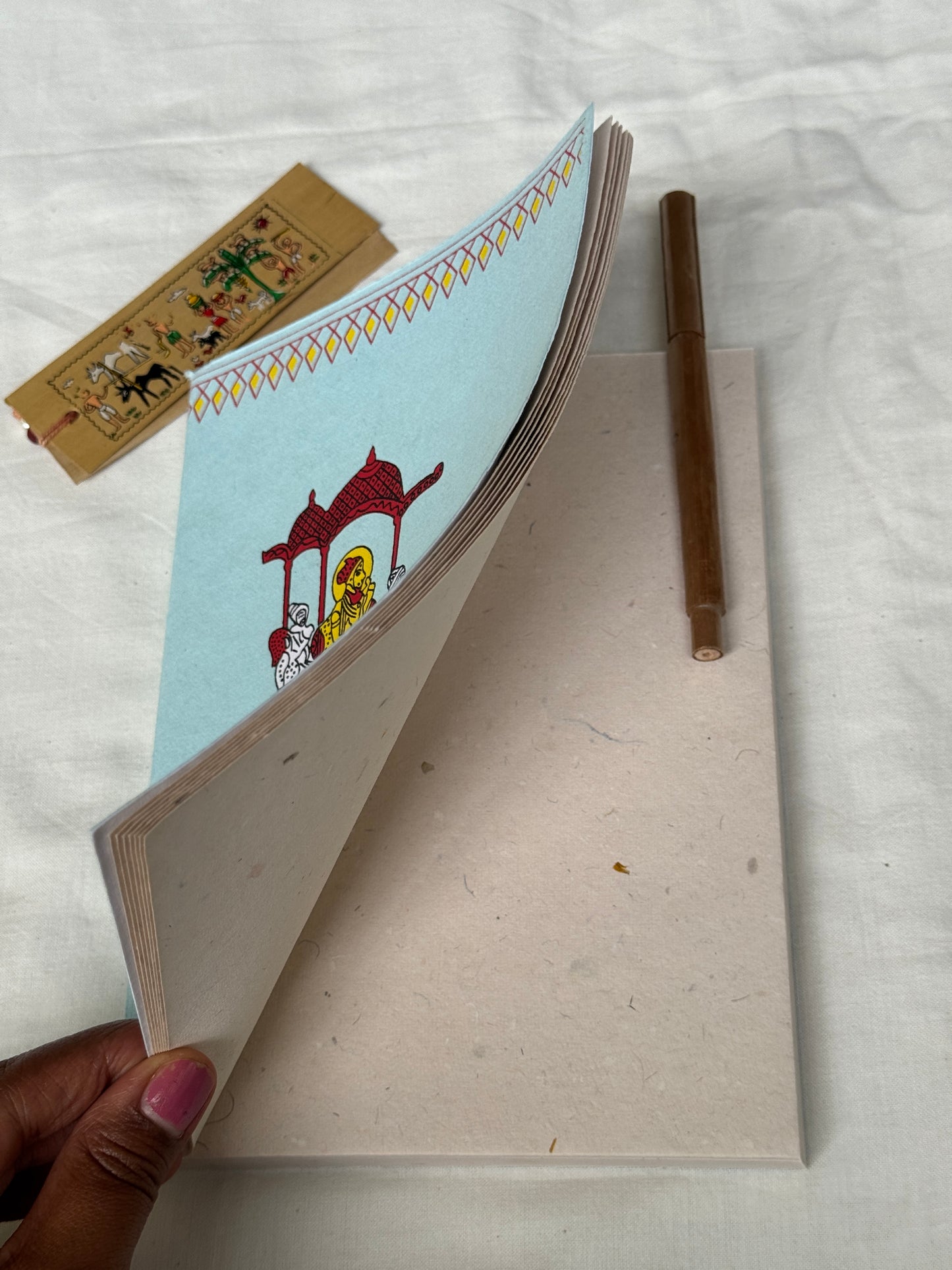 Elephant cover journal - hand made paper notebook - multiple colors