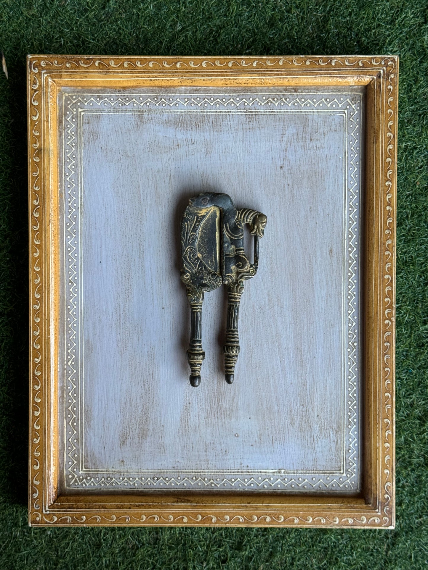 Wooden vintage look hand crafted wall frame