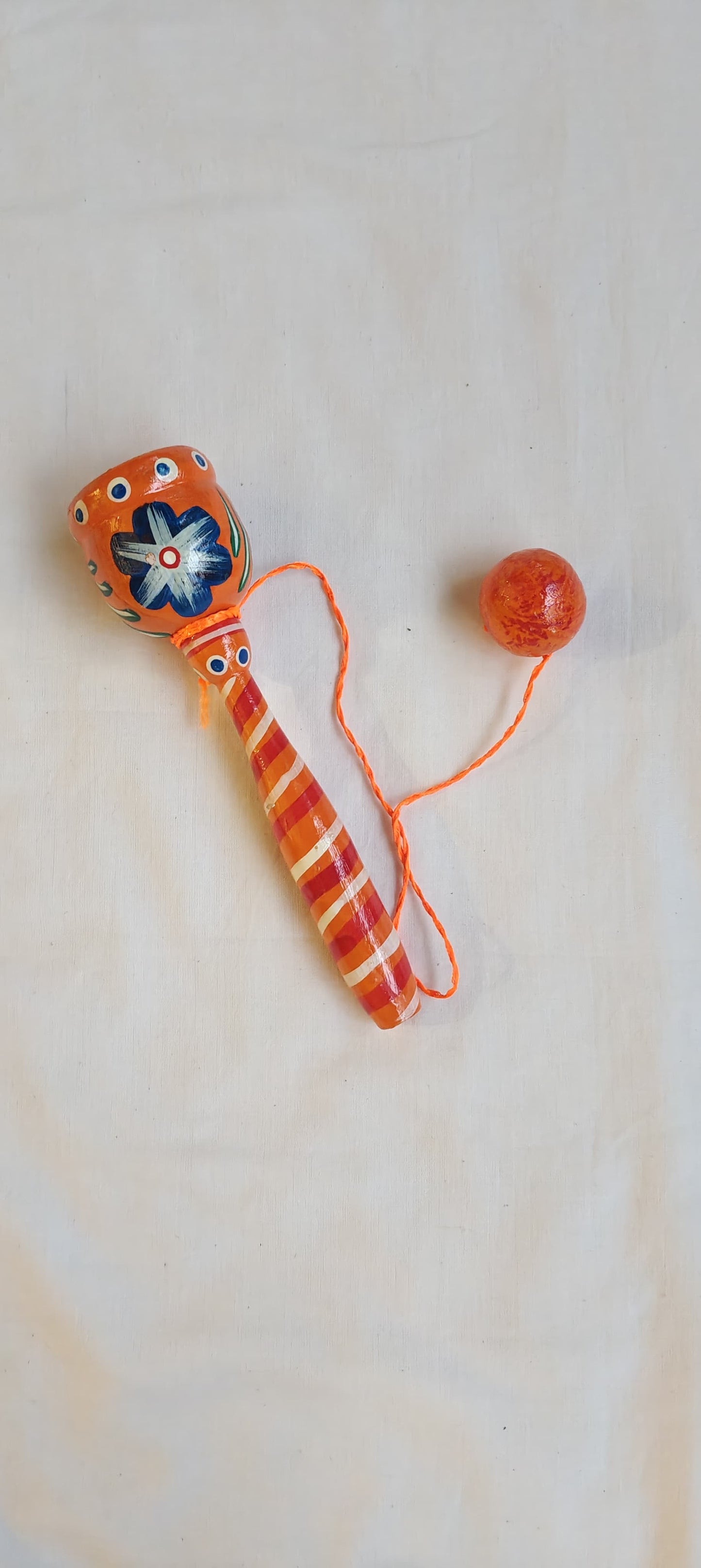 Cup and ball game - wooden hand Painted