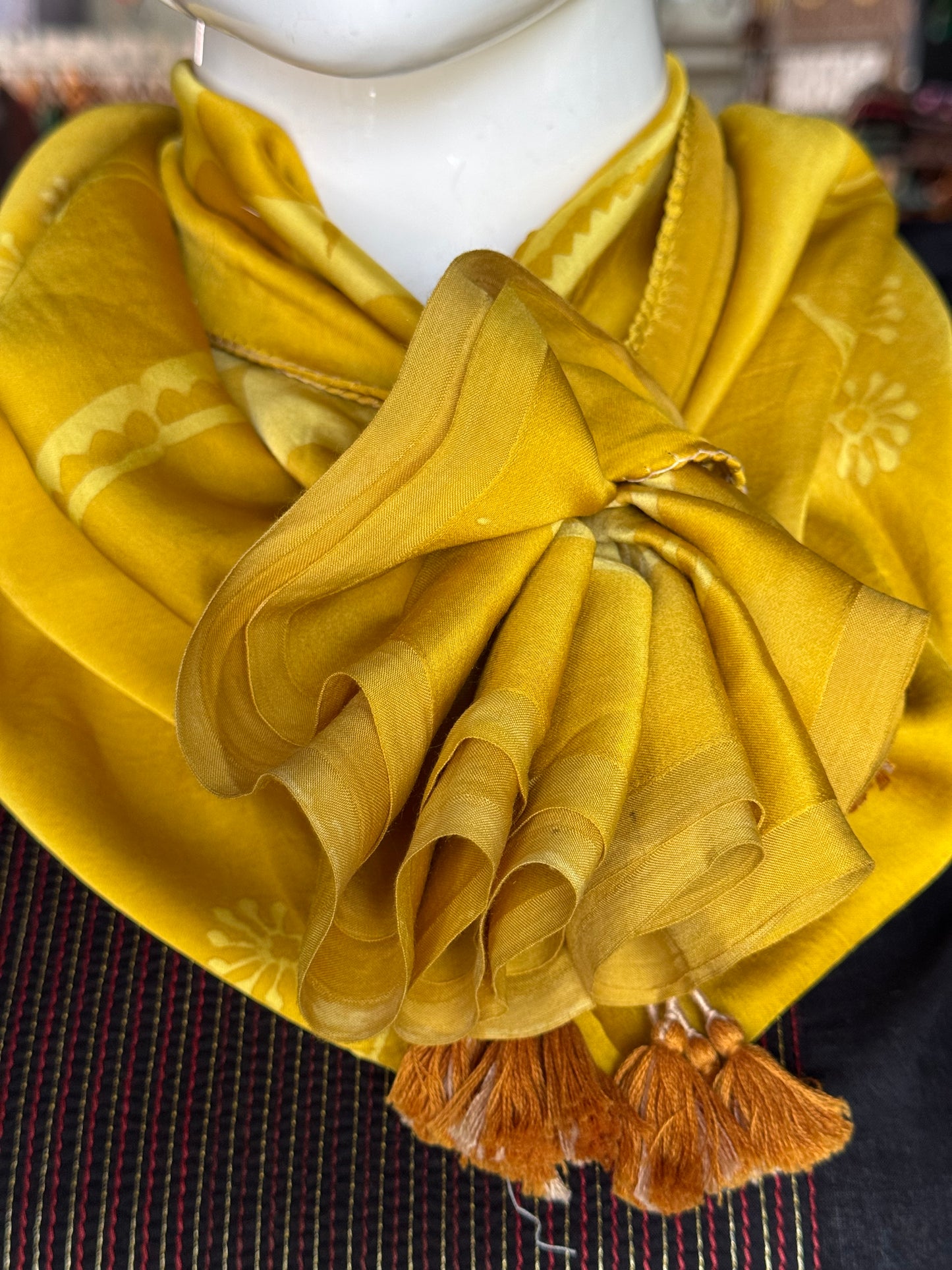 Scarf - hand block printed Ajrakh on soft modal