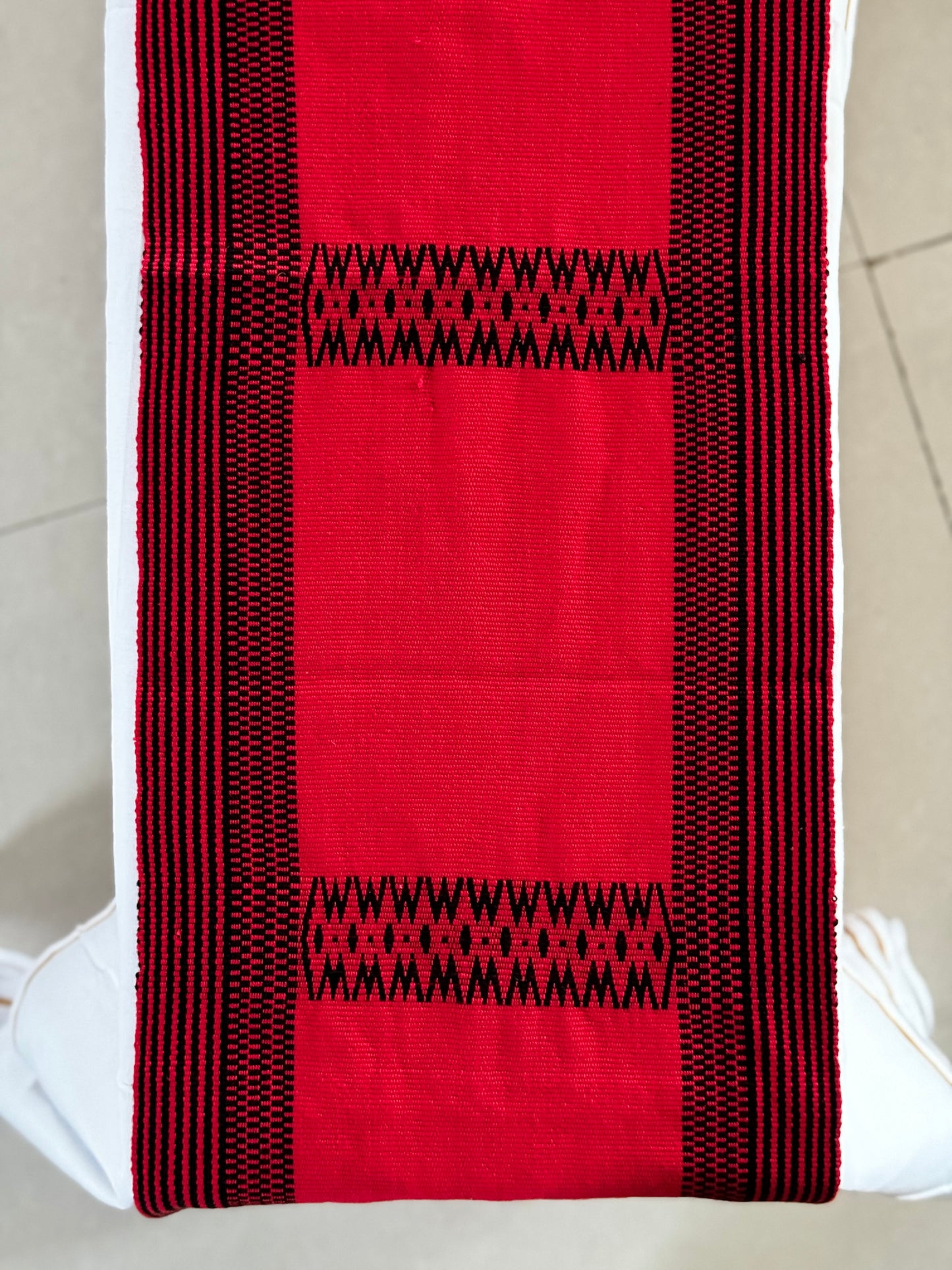 Handwoven thick cotton table runner from the looms of NorthEast India