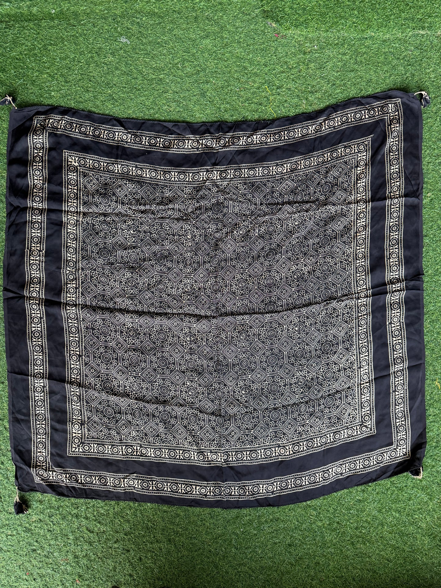 Scarf - hand block printed Ajrakh on soft modal