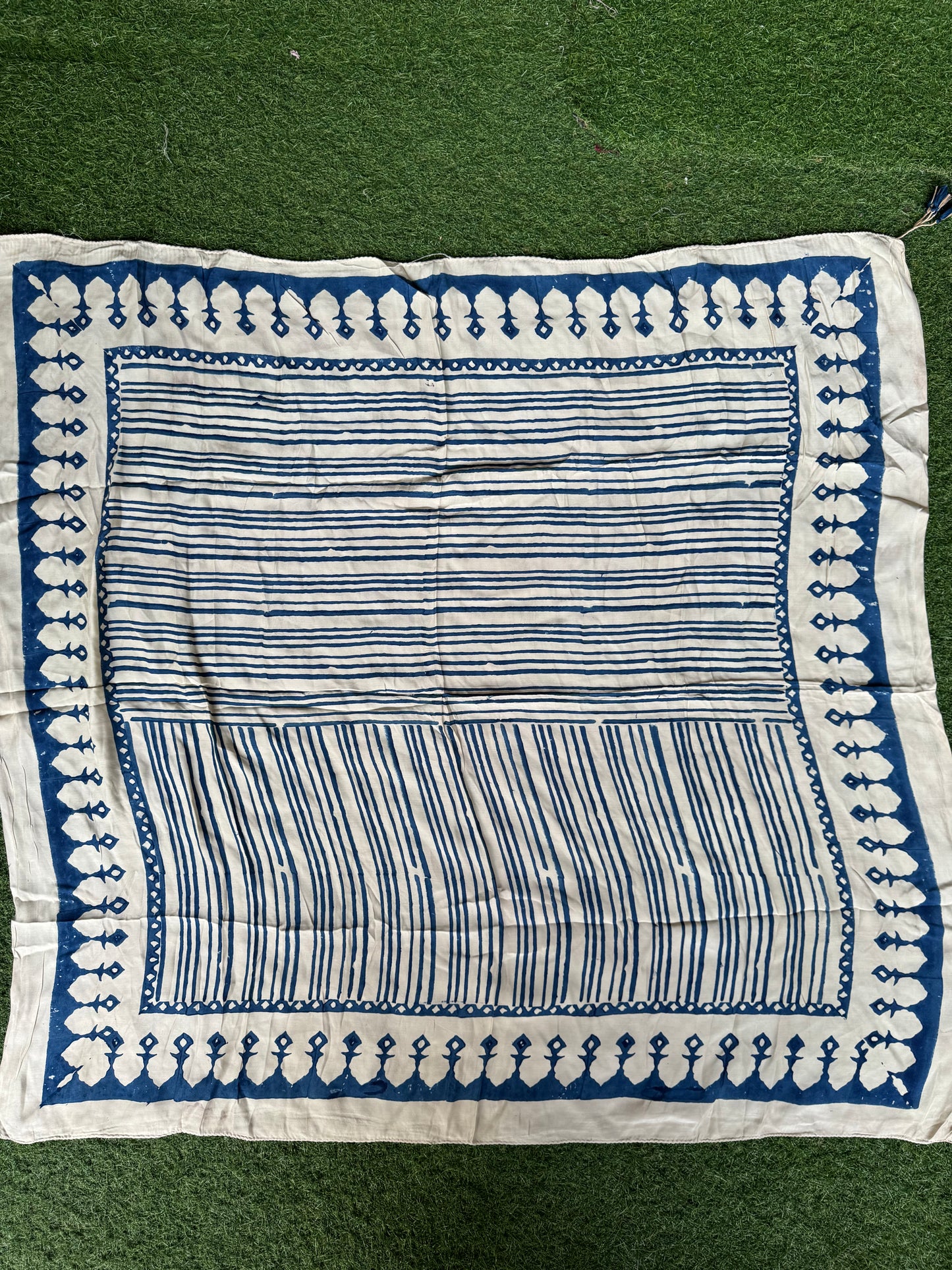 Scarf - hand block printed Ajrakh on soft modal