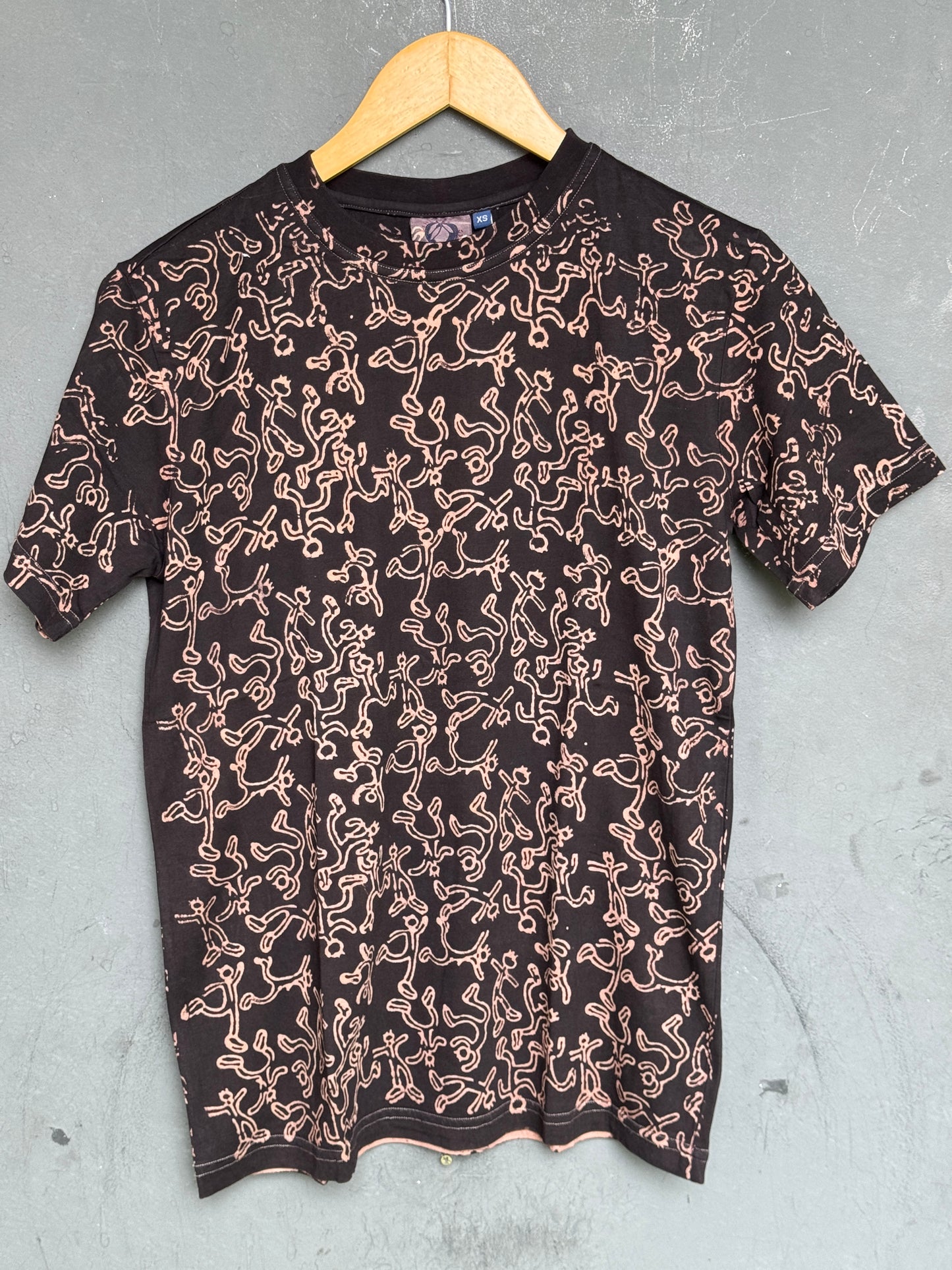 Quirky tees - hand block printed, natural dyed, mens cotton t-shirt