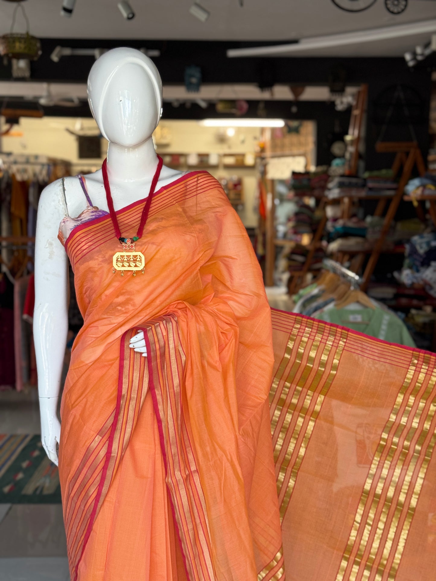 Soft hand woven cotton Venkatagiri saree