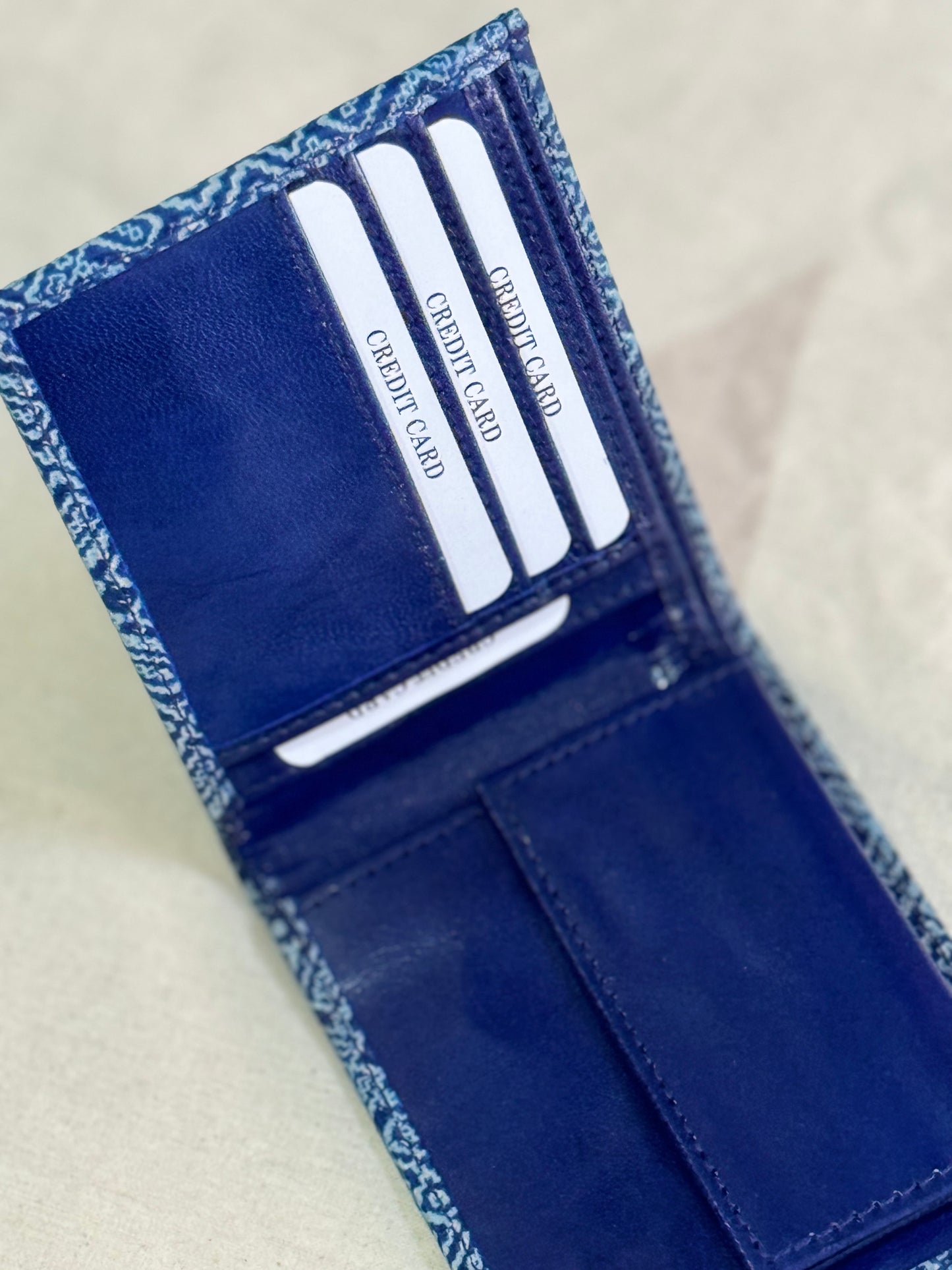 Mens foldable Leather hand crafted wallet