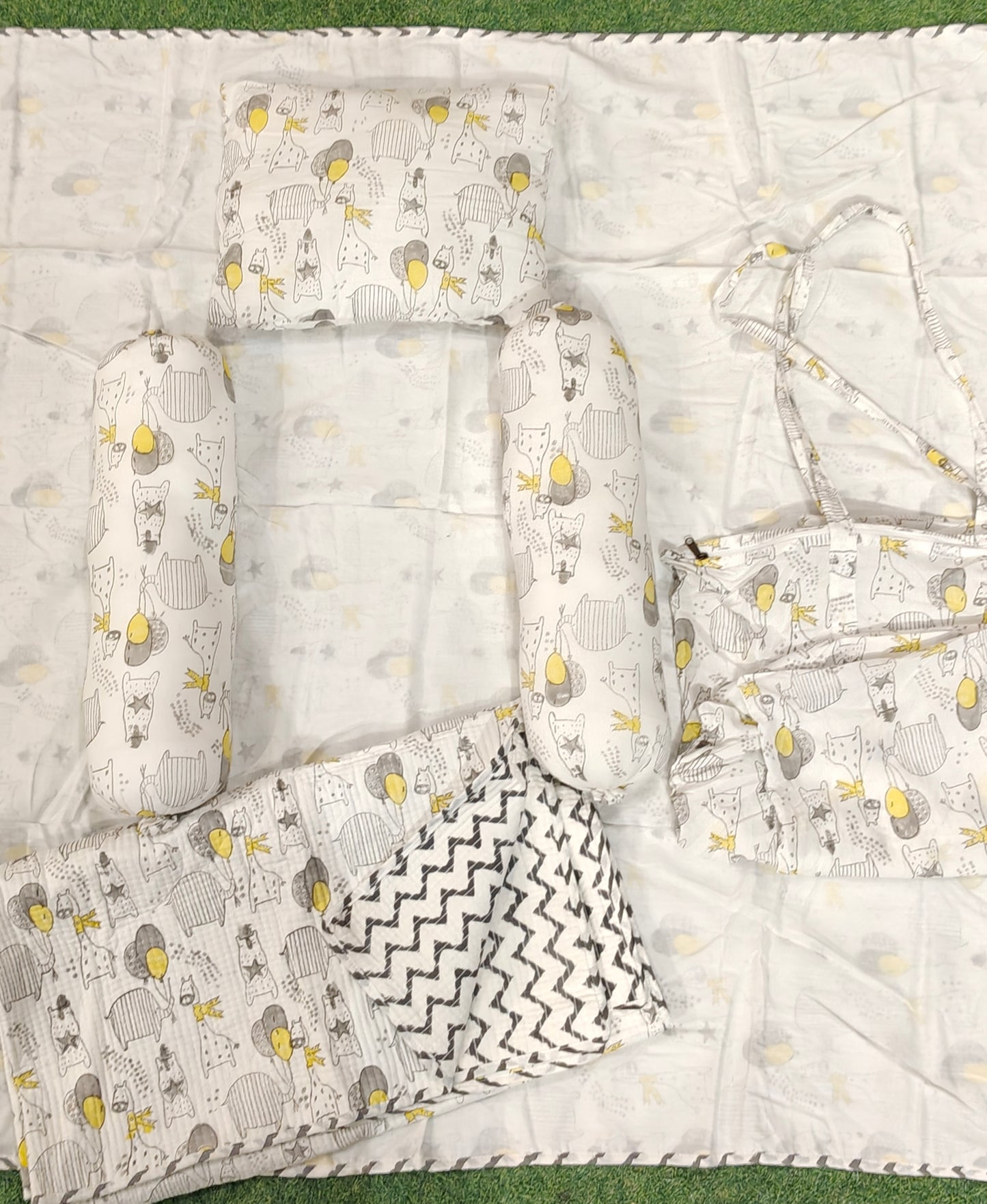 Baby bedding sets in hand block printed fine cotton - multiple prints available