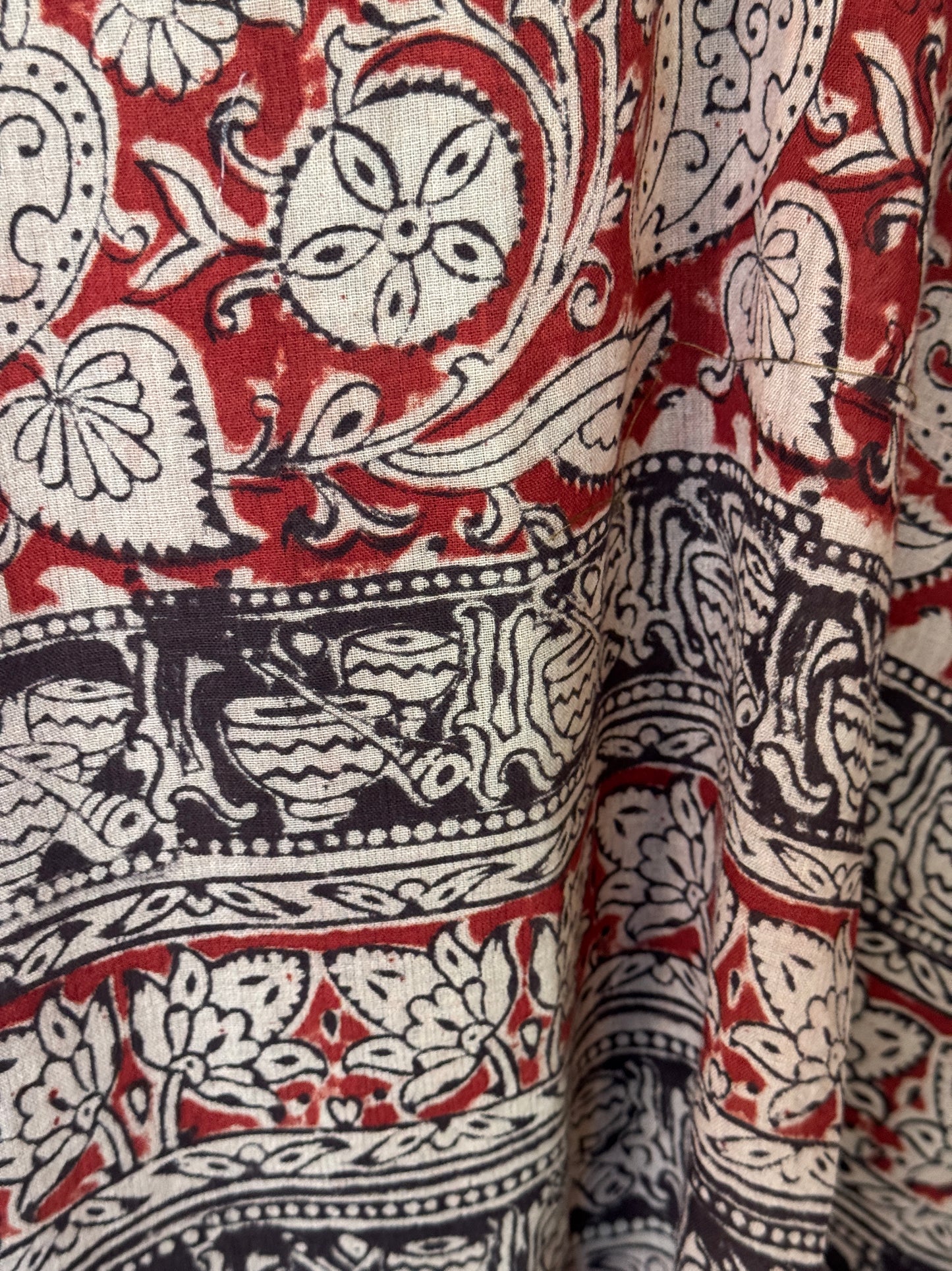 Kalamkari kaftan kurti - soft cotton with hand block prints - designs n colors options available