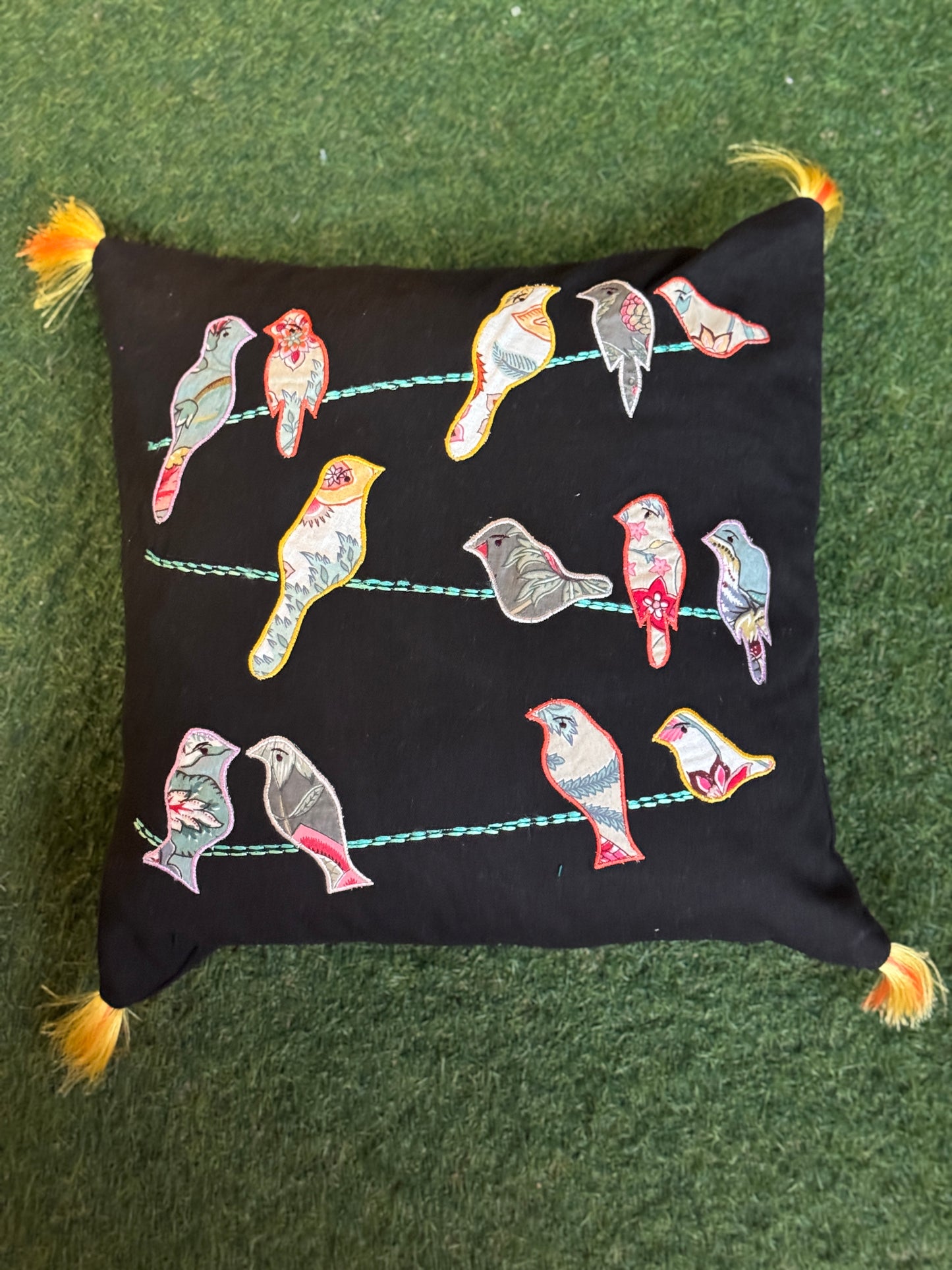 Applique / embroidered cushion covers - 16x16 inch