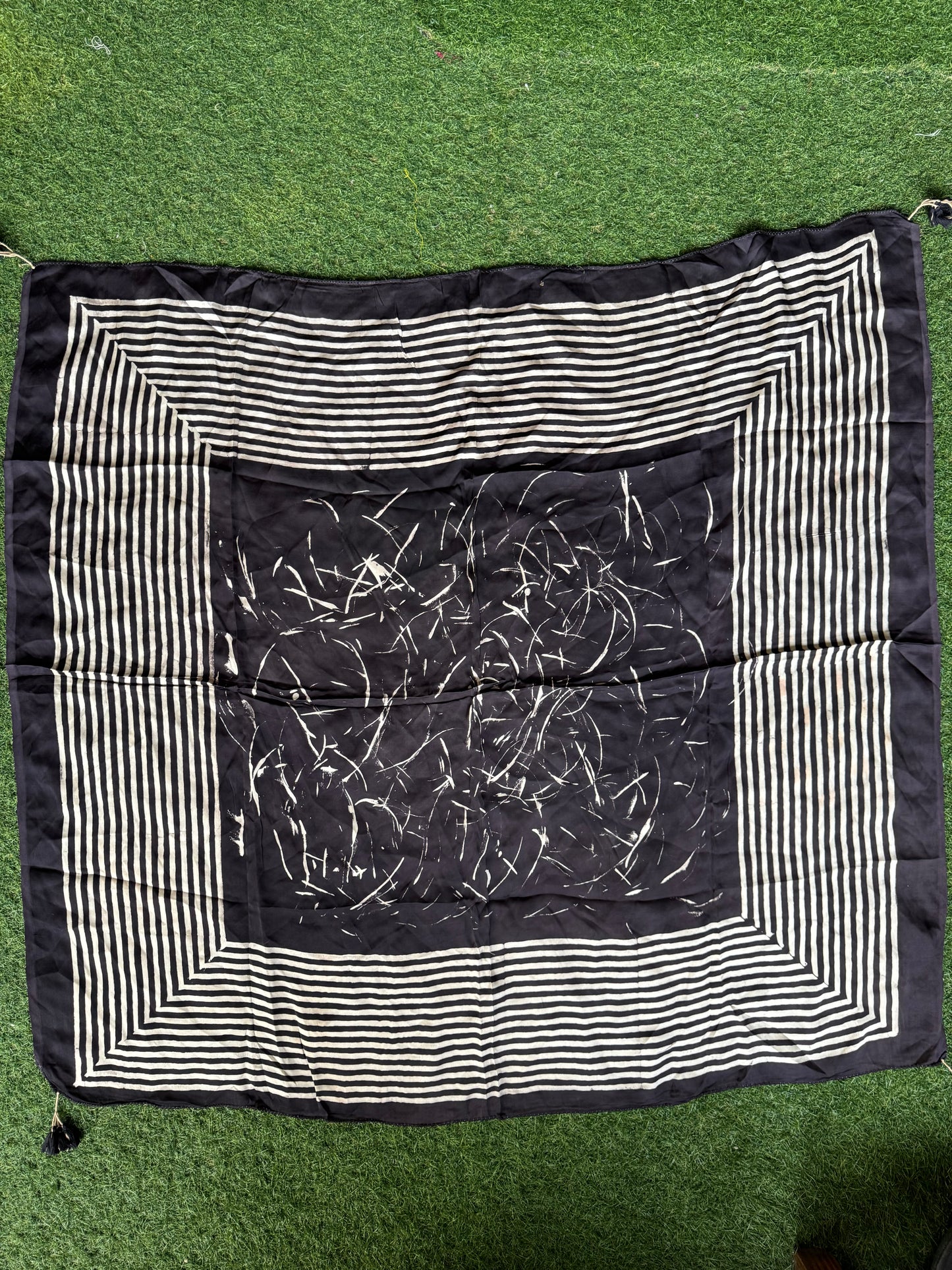 Scarf - hand block printed Ajrakh on soft modal