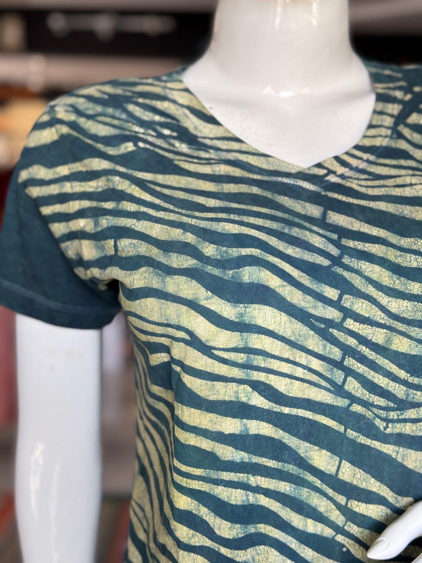 Beautiful cut womens tees - cotton, hand block printed, natural dyed tshirt for women - multiple designs and sizes