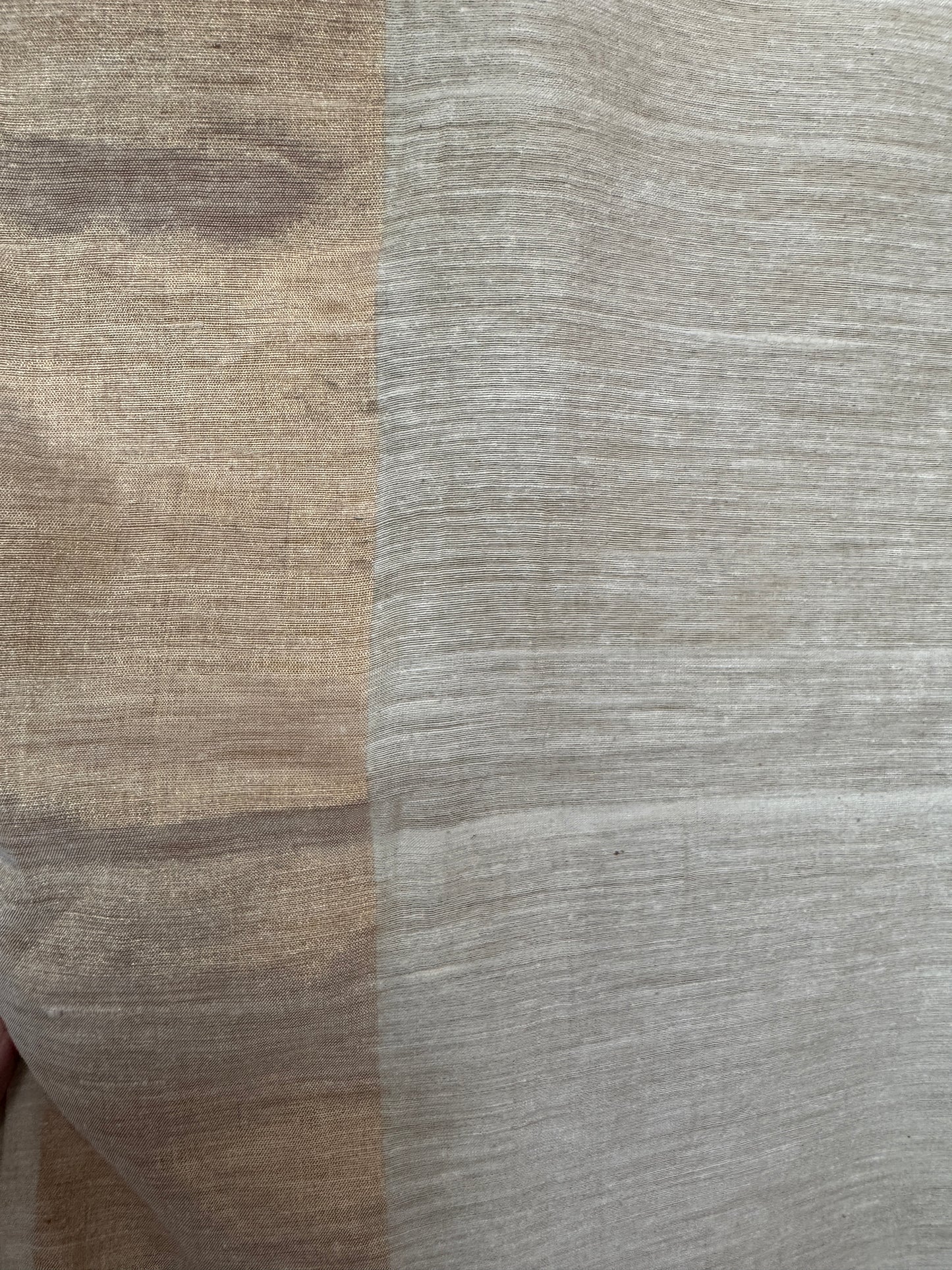 Offwhite matka silk handloom saree with zari border