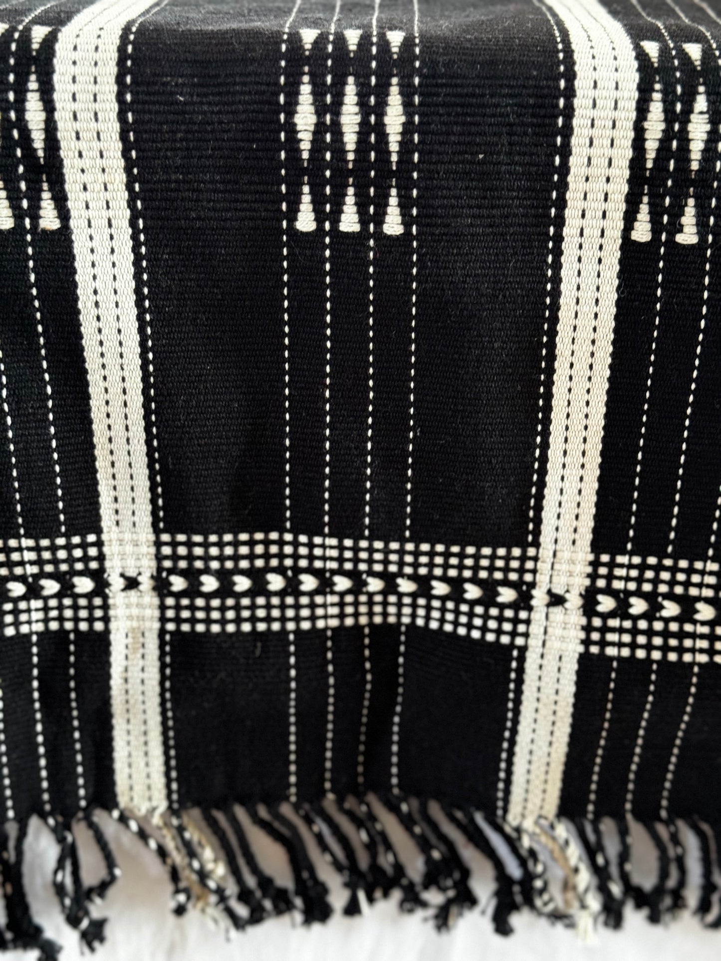 Handwoven thick cotton table runner from the looms of NorthEast India