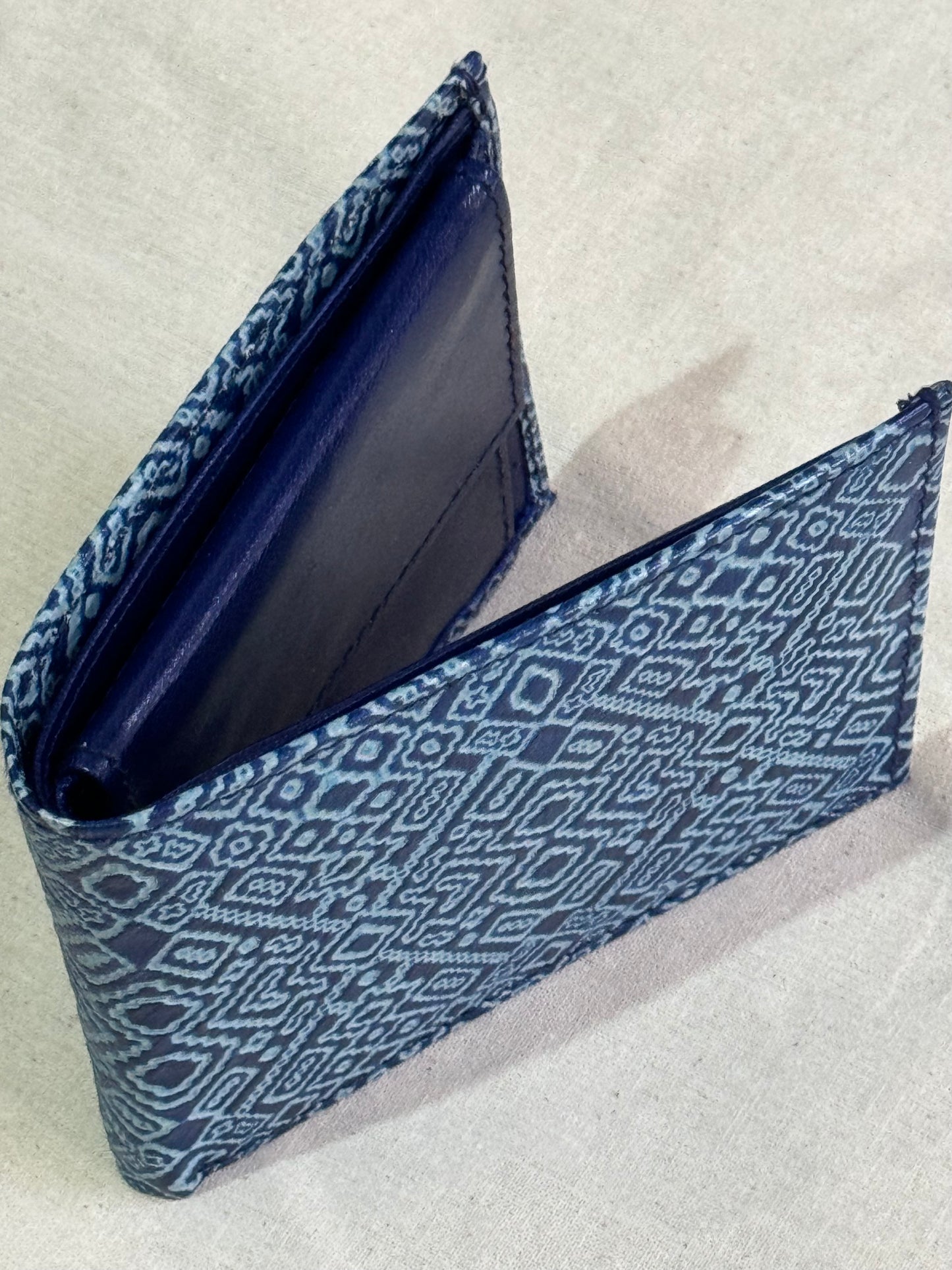 Mens foldable Leather hand crafted wallet