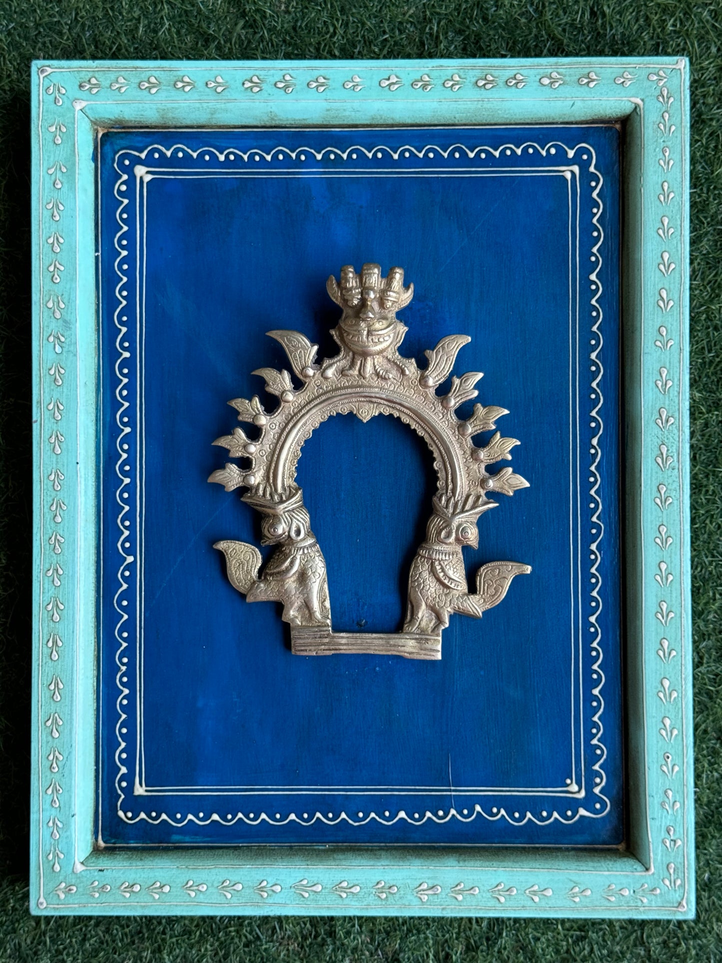 Wooden vintage look hand crafted wall frame