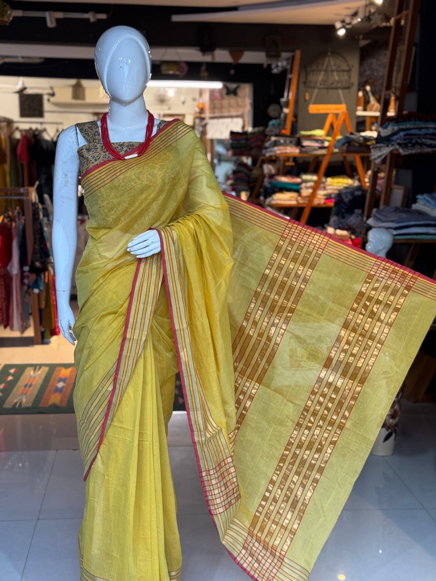 Soft hand woven cotton Venkatagiri saree