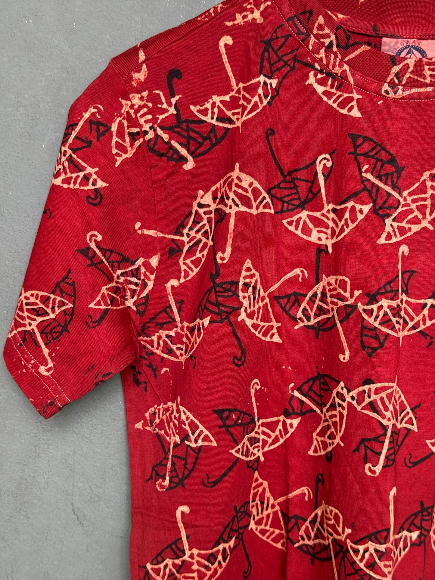 Quirky tees - hand block printed, natural dyed, mens cotton t-shirt