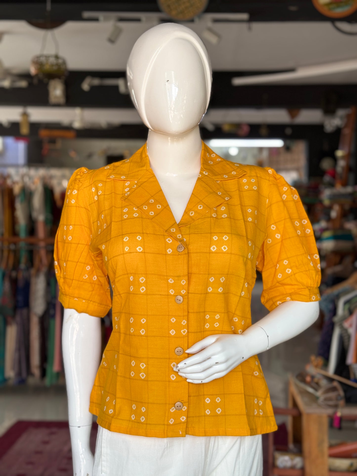 Bandini tie dye handwoven cotton shirt top