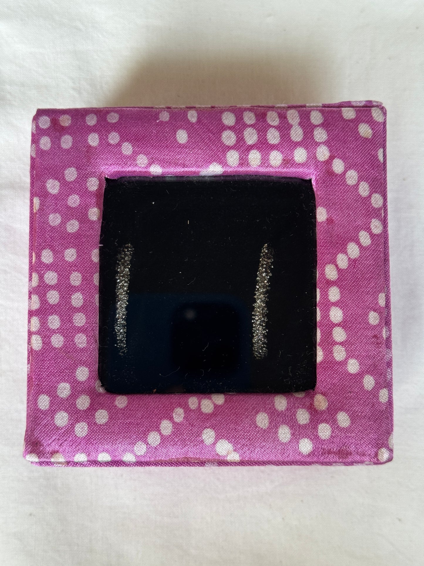 Finger rings / Ear rings organizer / gift box - hand block printed fabric wrapped box handcrafted with see through top