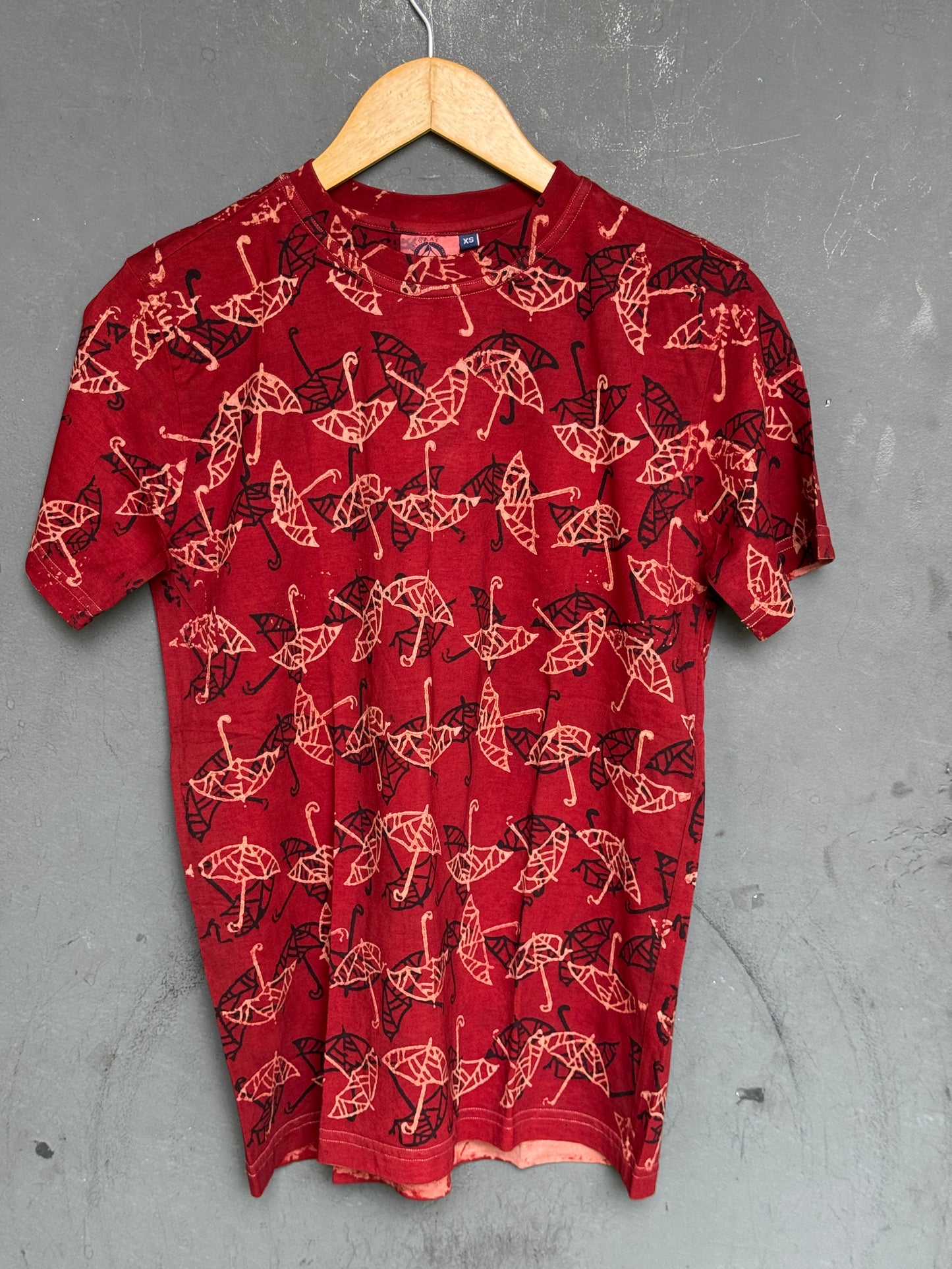 Quirky tees - hand block printed, natural dyed, mens cotton t-shirt