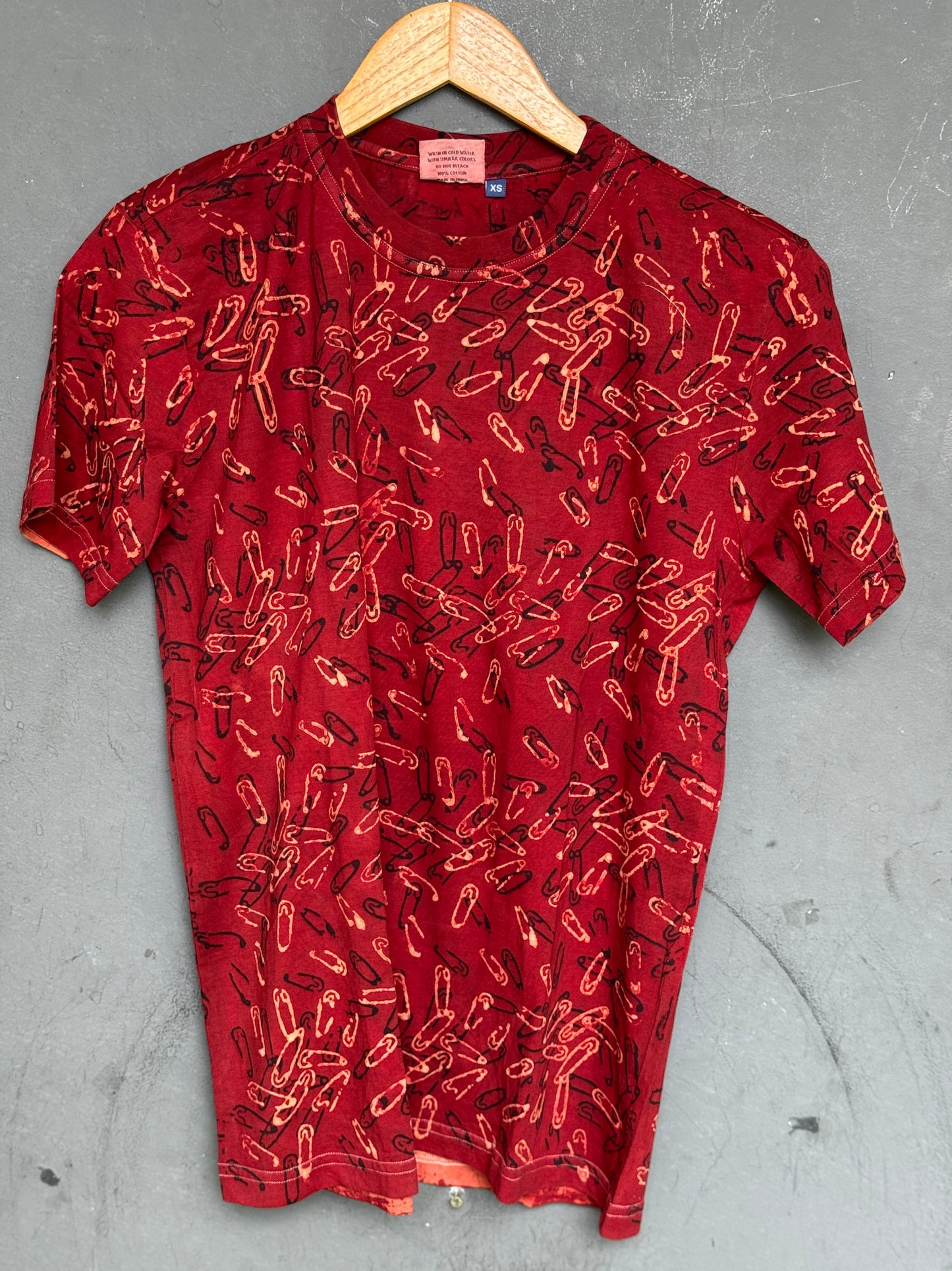 Quirky tees - hand block printed, natural dyed, mens cotton t-shirt