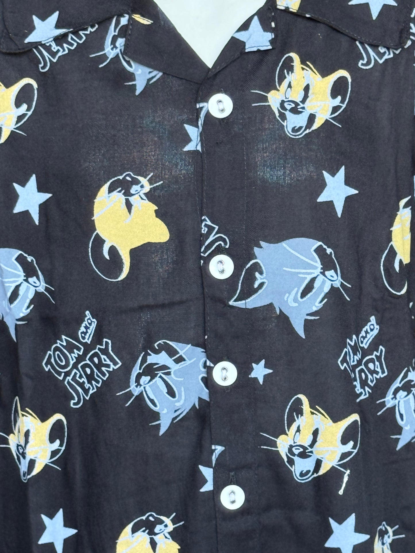 Black Tom and Jerry night suit set - 2 piece shirt n shorts set for boys - lounge wear / night wear