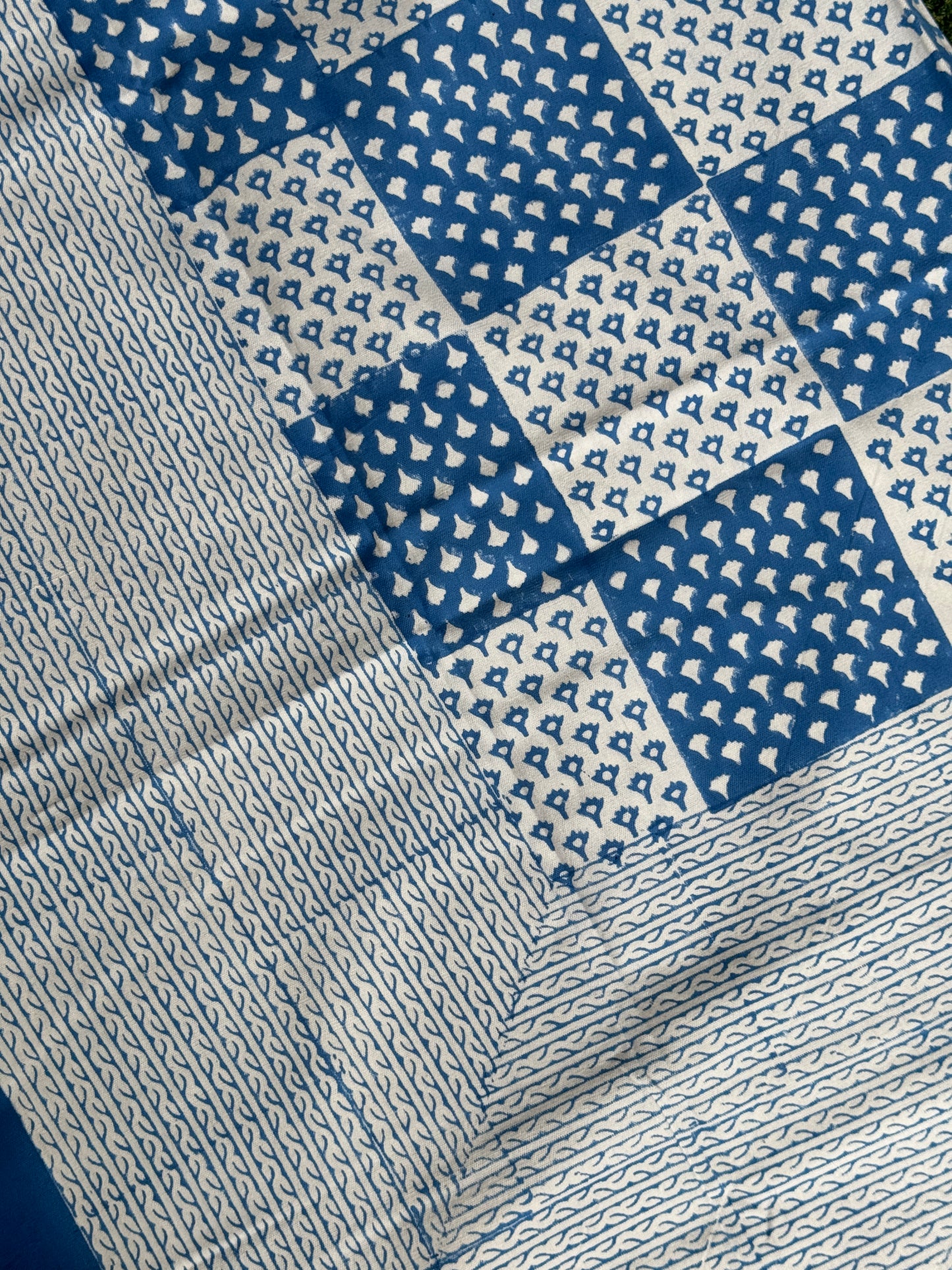 Single bedsheet / blanket in hand block printed pure cotton - multiple designs available