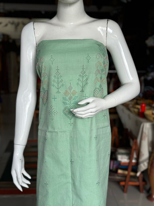 Tangaliya handwoven soft cotton unstitched kurti fabric