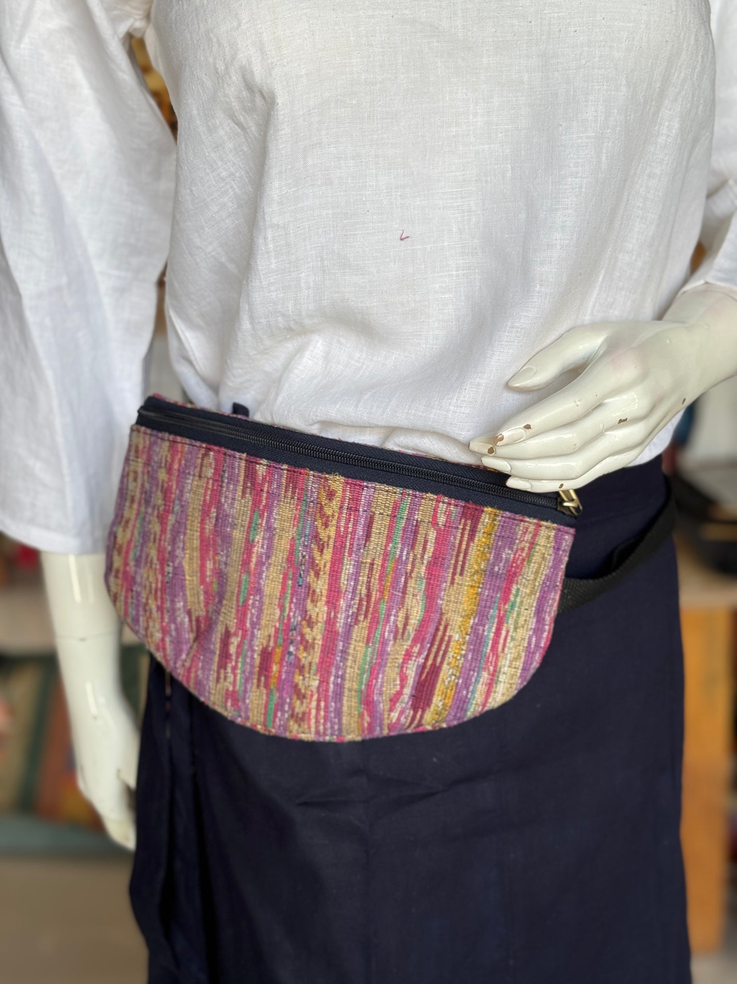Fanny pouch in handwoven khesh - your travel buddy - multiple colors