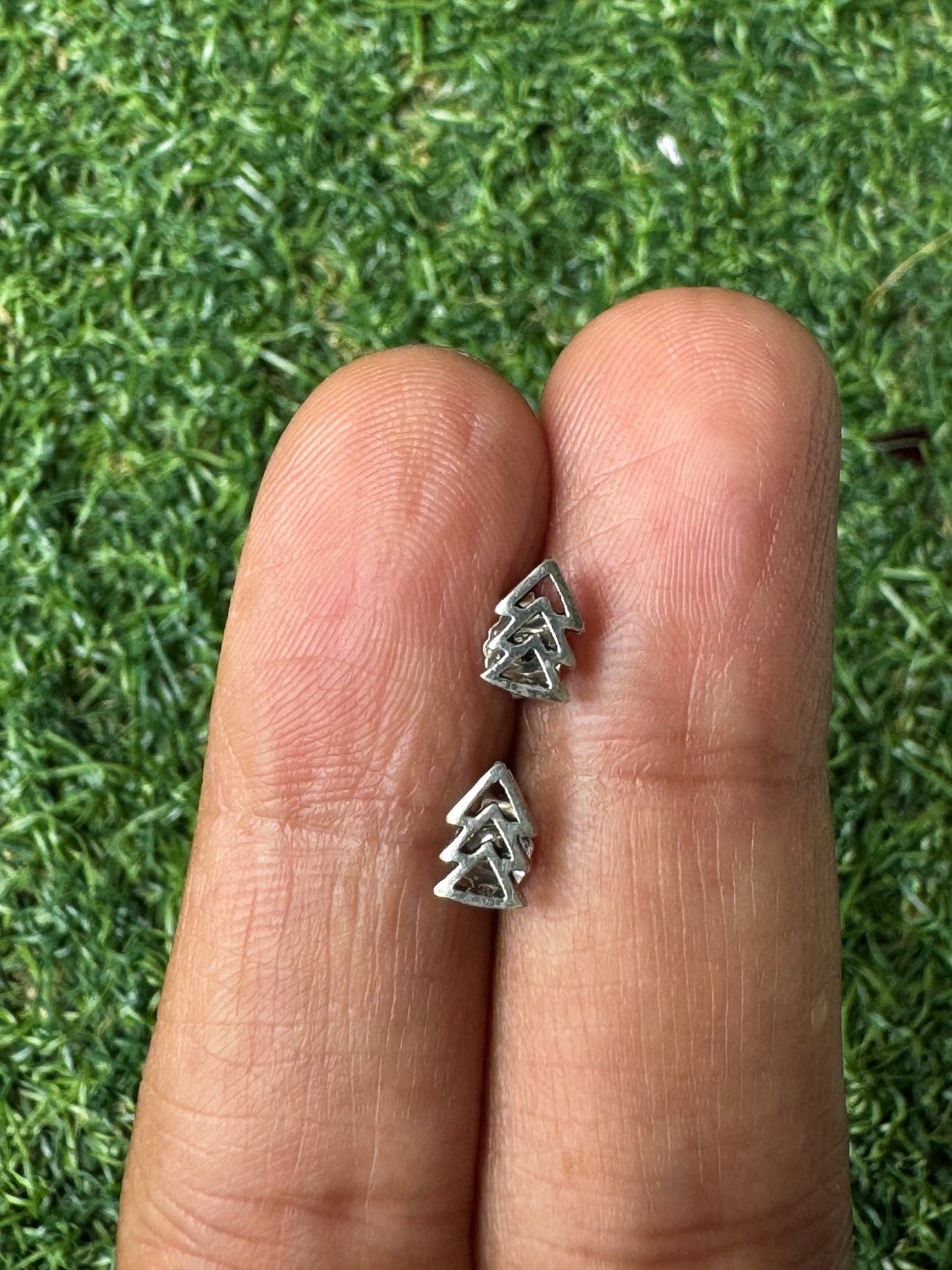 Tiny pure silver studs in cute designs for children