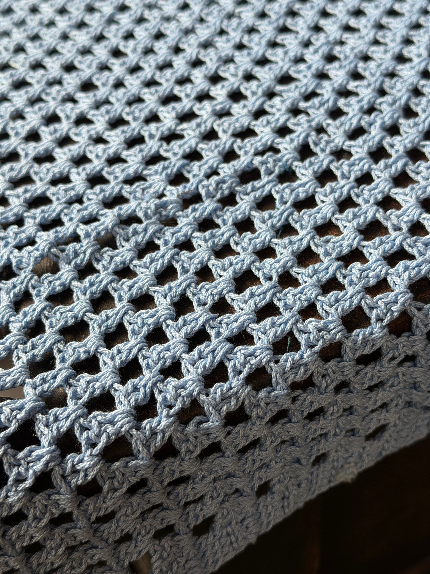 Square 24 x 24 inch Hand Crochet center / side table cover - hand crocheted with cotton yarn - colors available