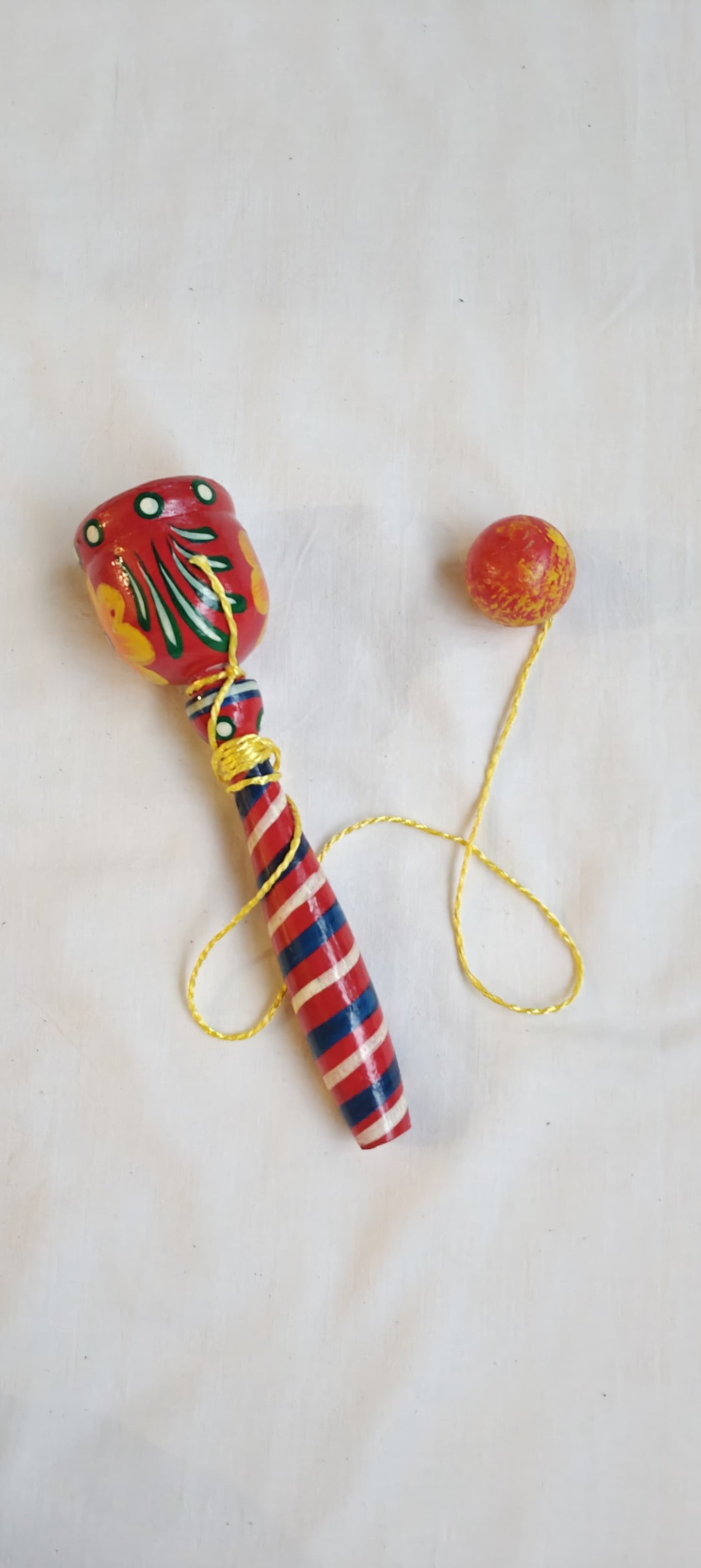 Cup and ball game - wooden hand Painted