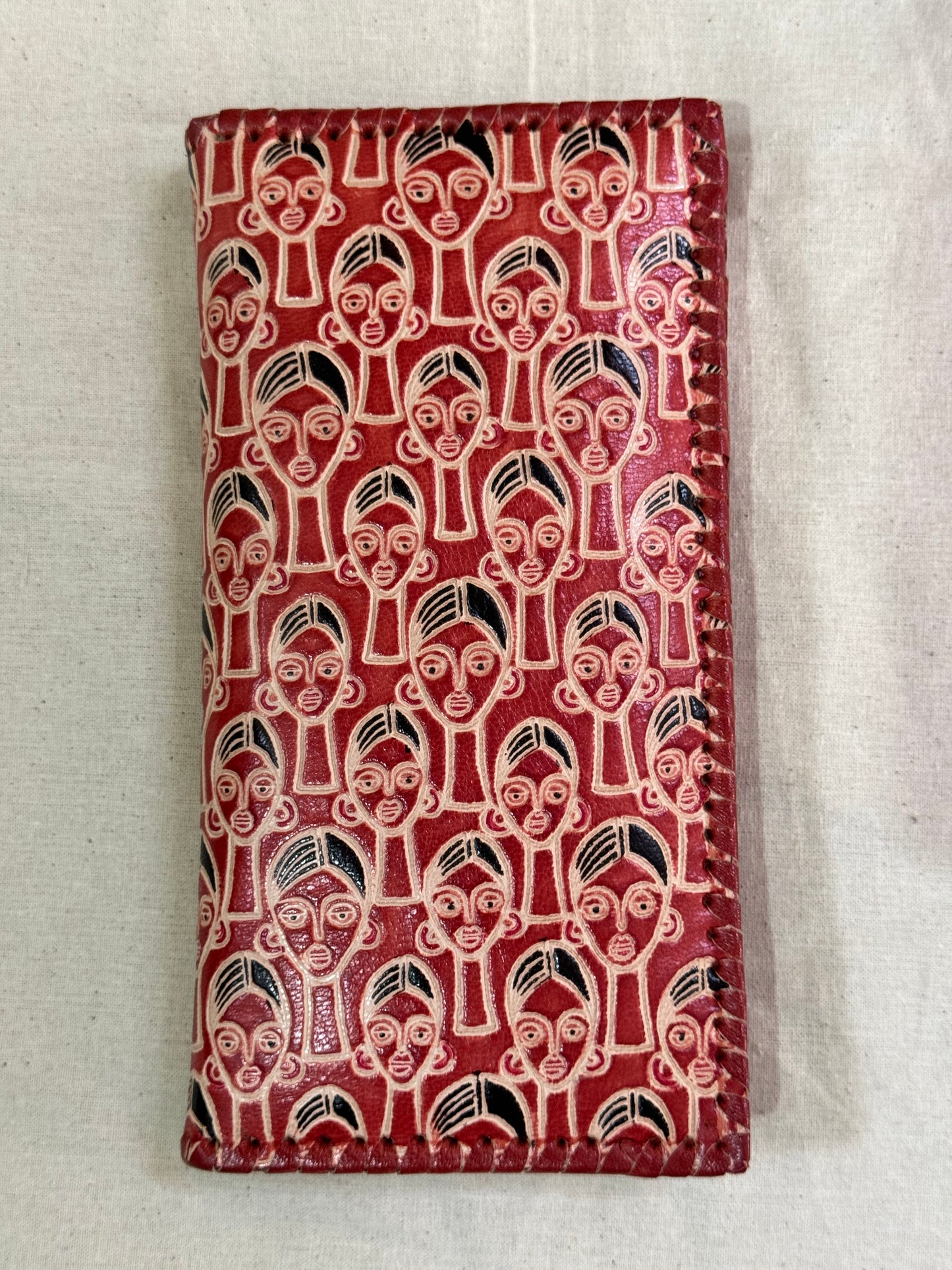 Leather hand crafted ladies wallet