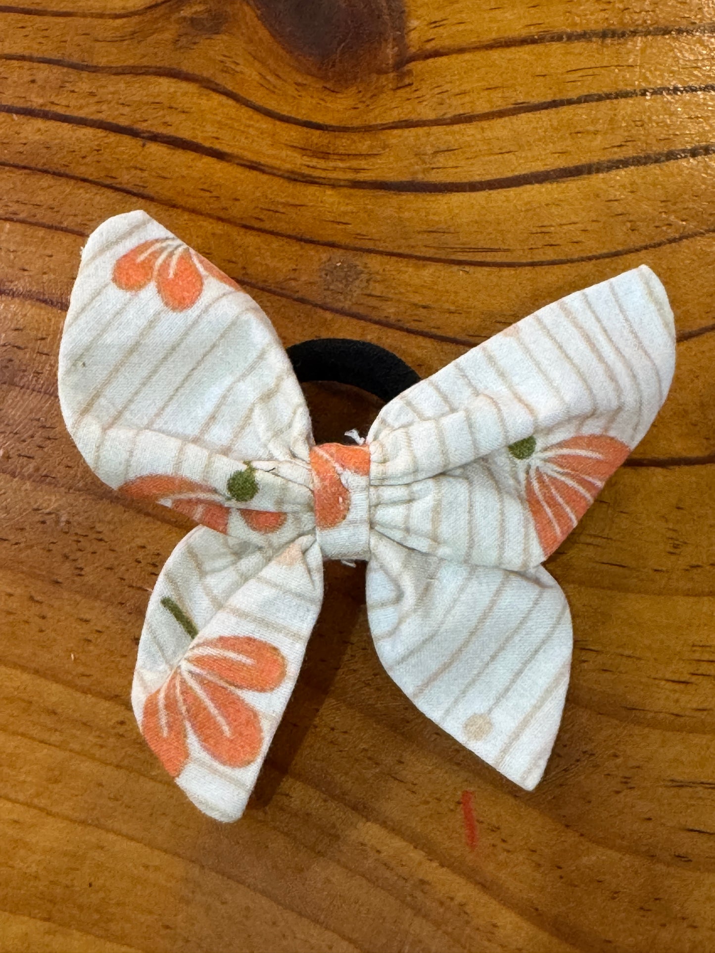 Hand crafted hair elastic rubber band upcycled from fabric scraps