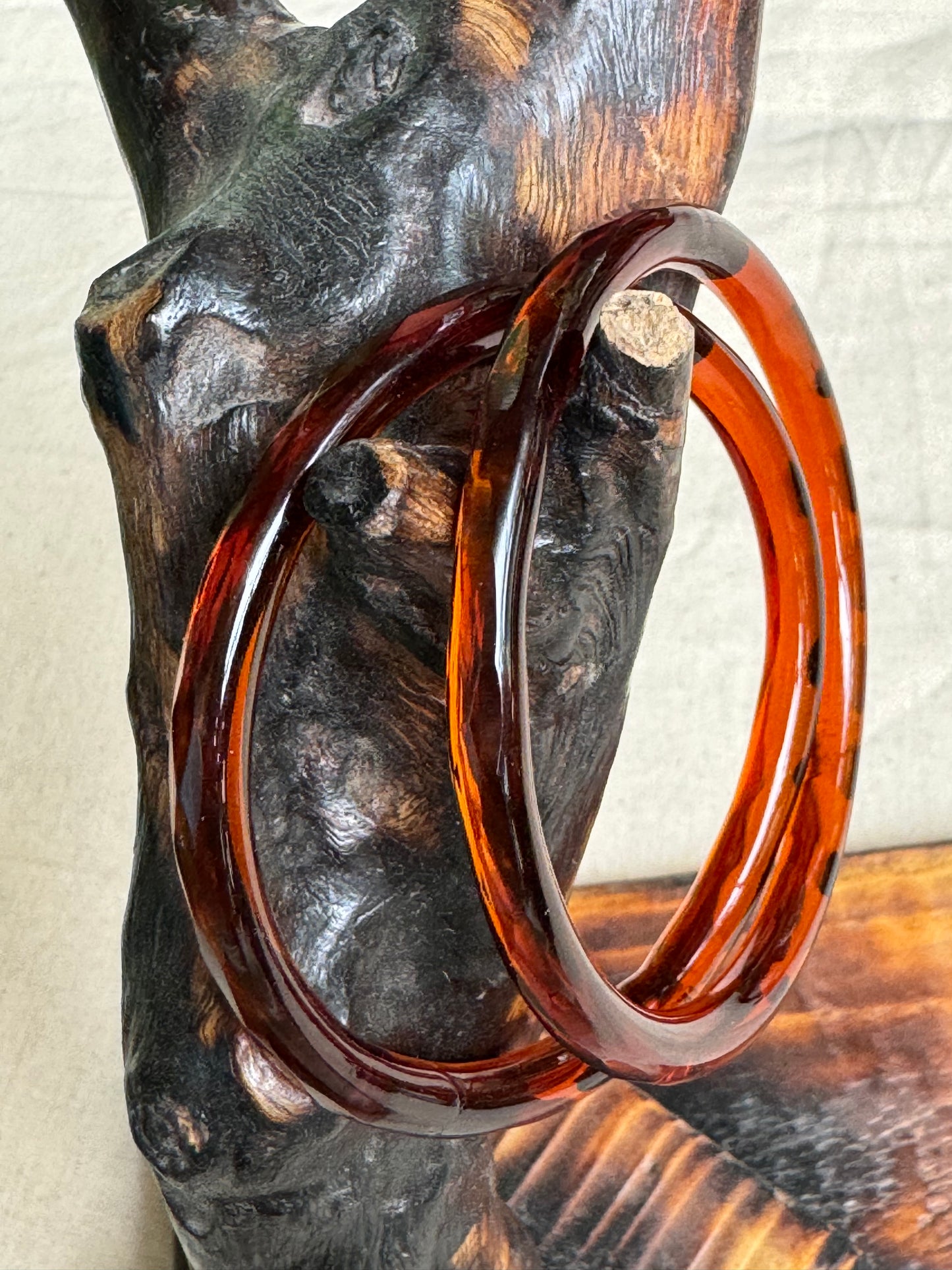 Cut work glass handcrafted bangle - single