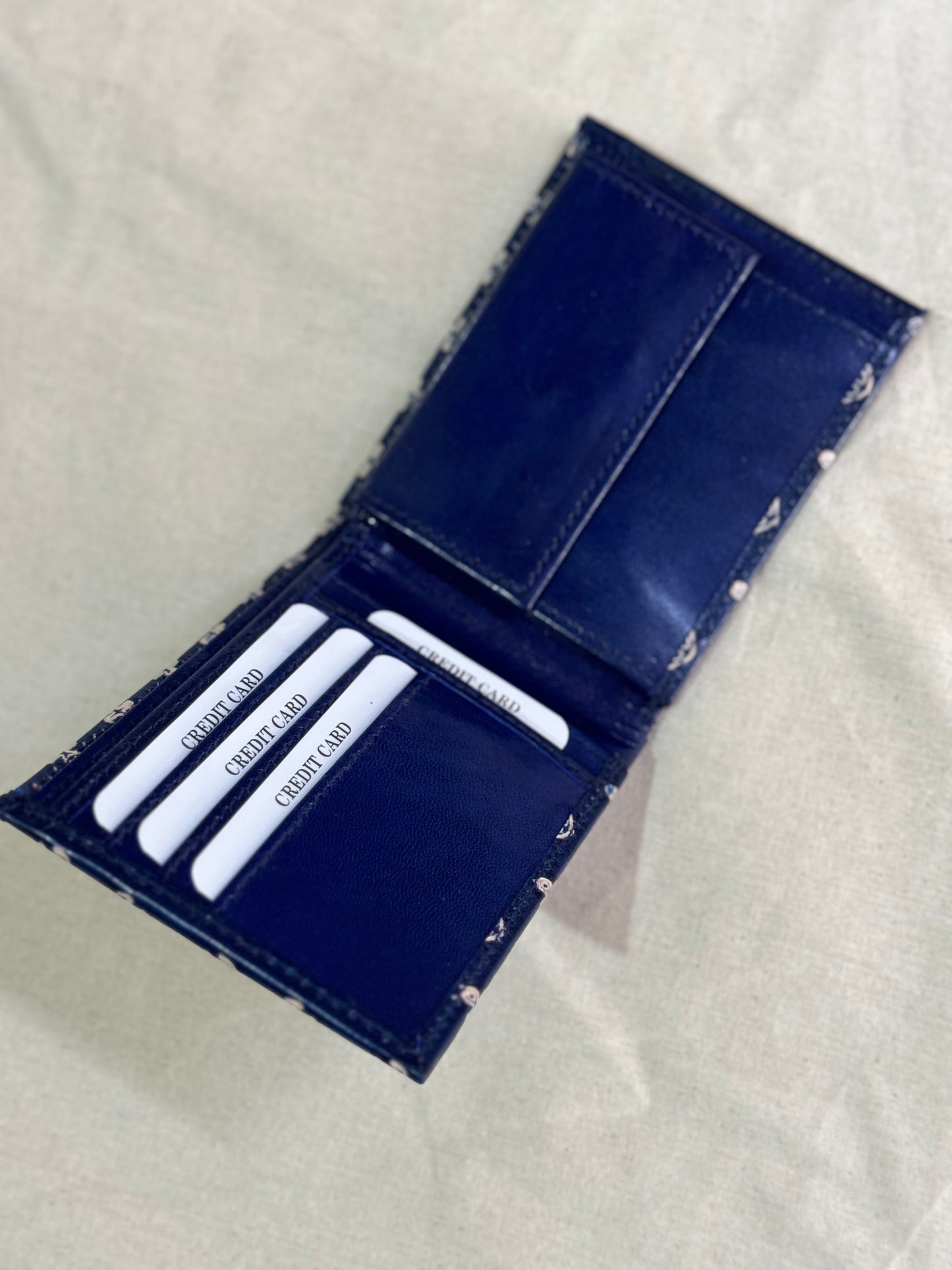 Mens foldable Leather hand crafted wallet