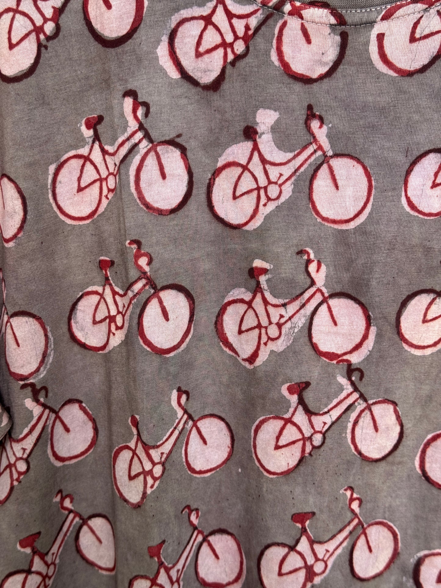 Quirky tees - hand block printed, natural dyed, mens cotton t-shirt