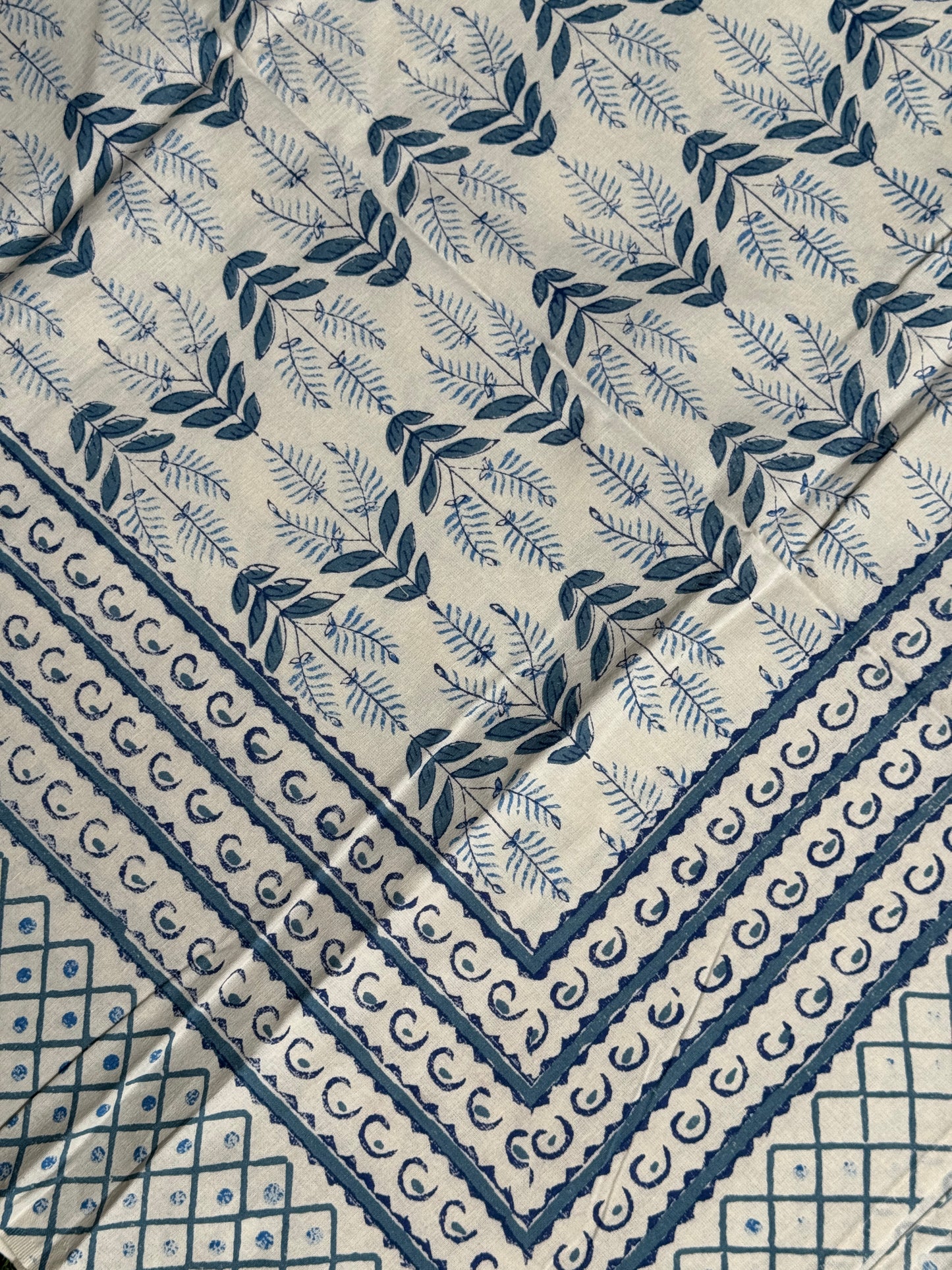 Single bedsheet / blanket in hand block printed pure cotton - multiple designs available