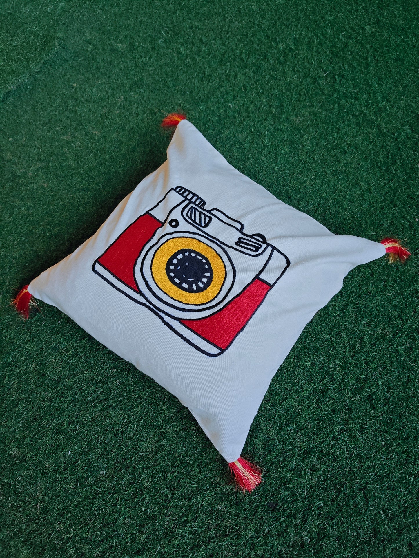 Applique / embroidered cushion covers - 16x16 inch