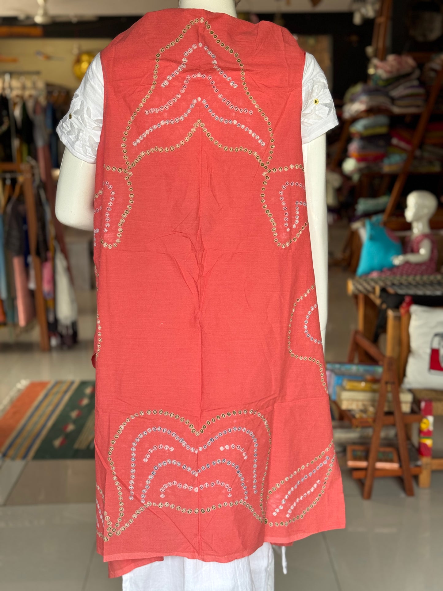 Bandini tie n dye hand crafted mul cotton shrug - colors and designs available