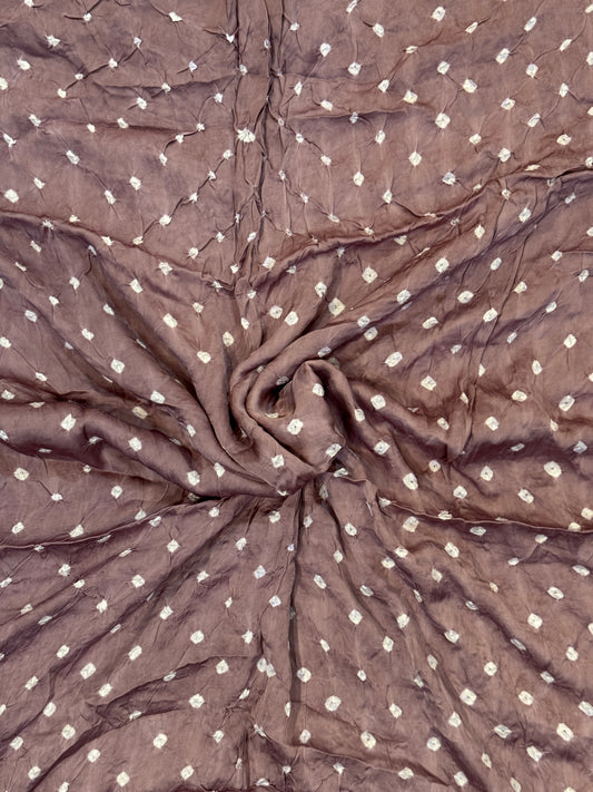 Mauve hand tie n dye bandini modal fabric