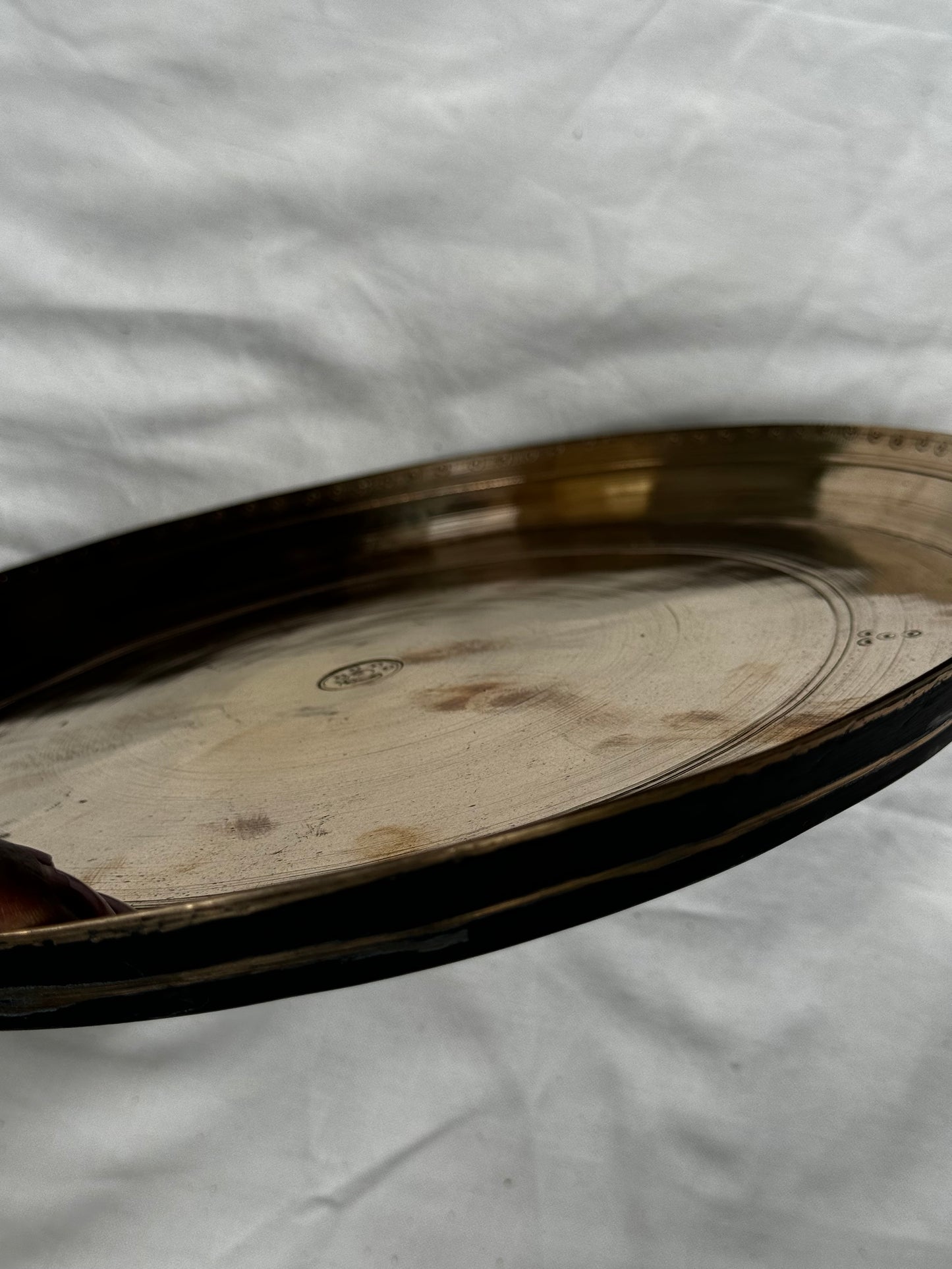 Bronze Kansa handcrafted traditional thali plate - 10.5 inches diameter