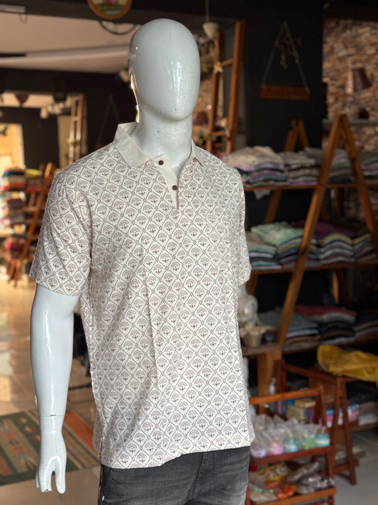 Freedom fabric tees - hand spun, hand woven printed cotton mens t-shirt