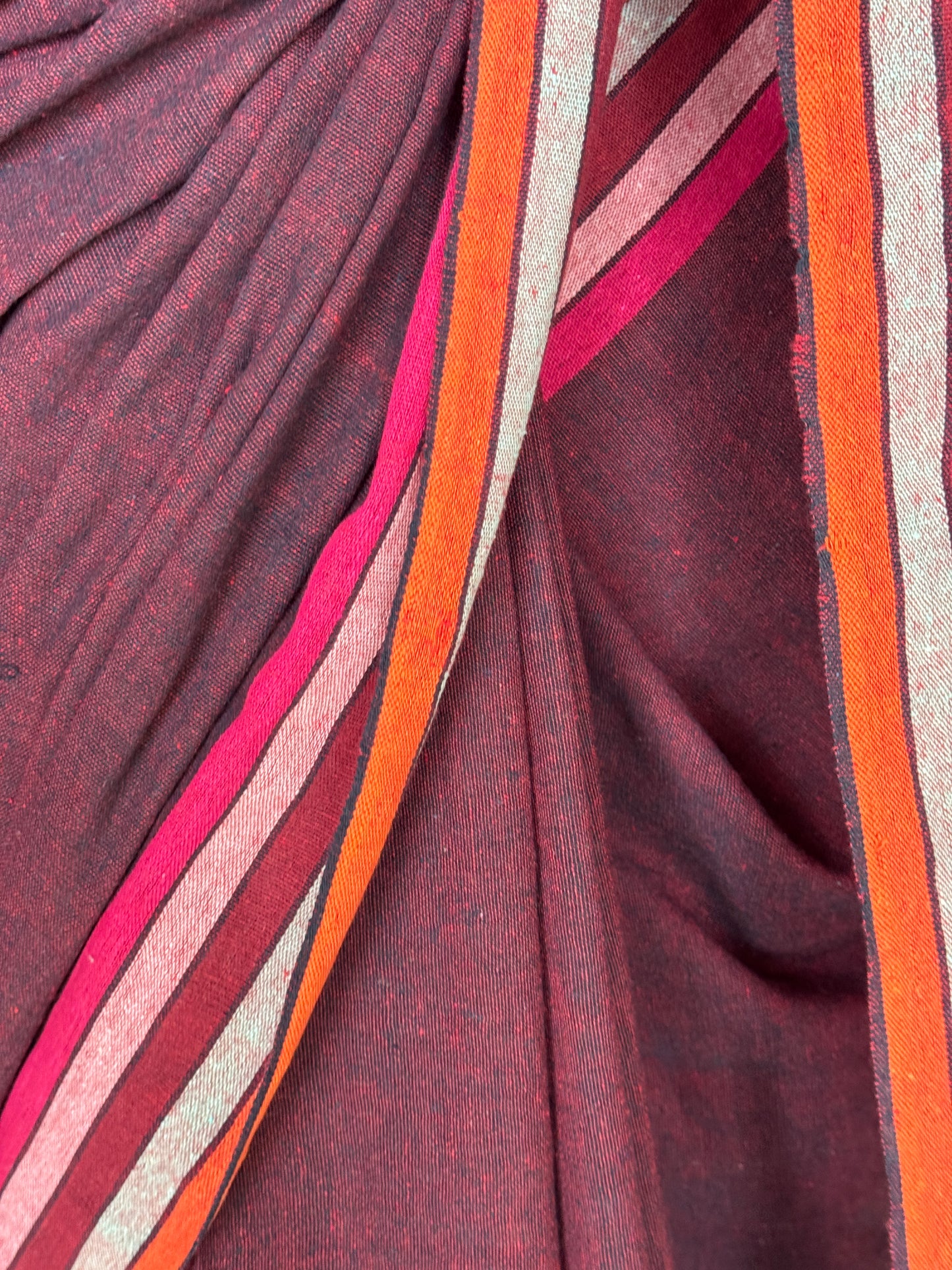 Kala cotton hand woven saree with mirror embroidery on palla and colorful borders - multiple shades available