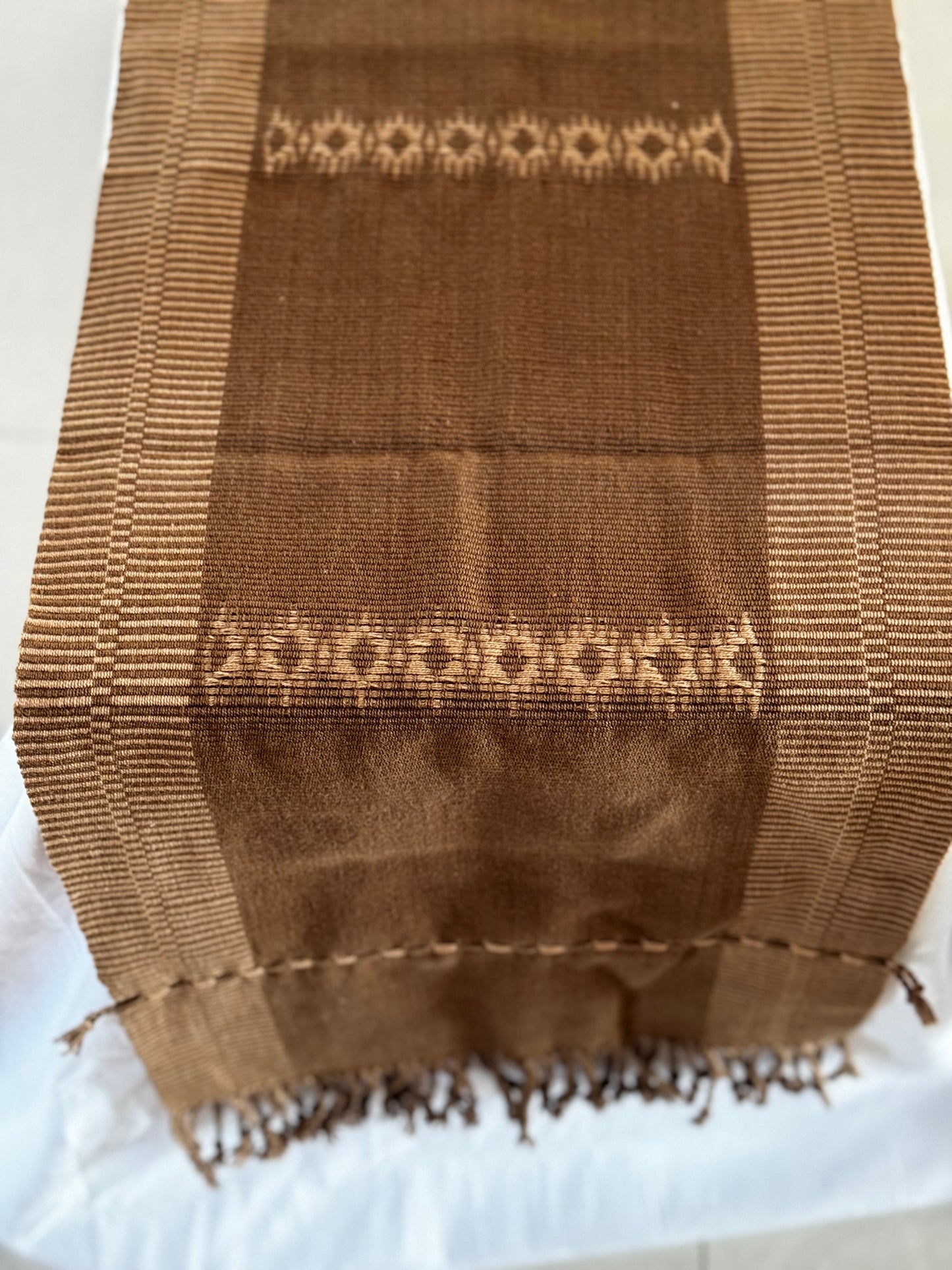 Handwoven thick cotton table runner from the looms of NorthEast India