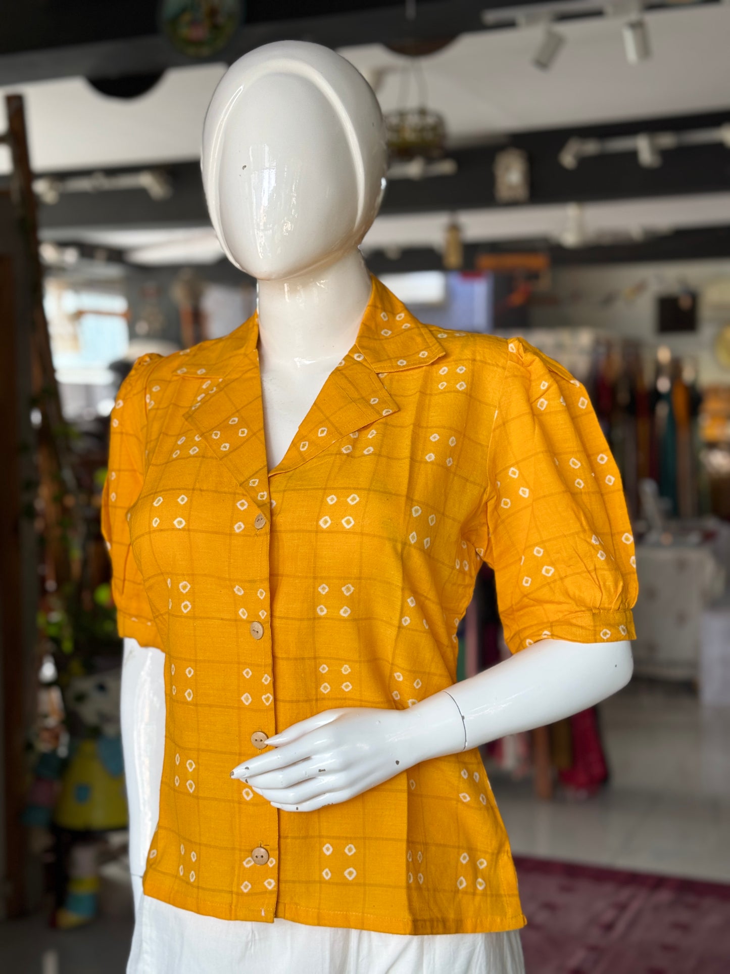 Bandini tie dye handwoven cotton shirt top