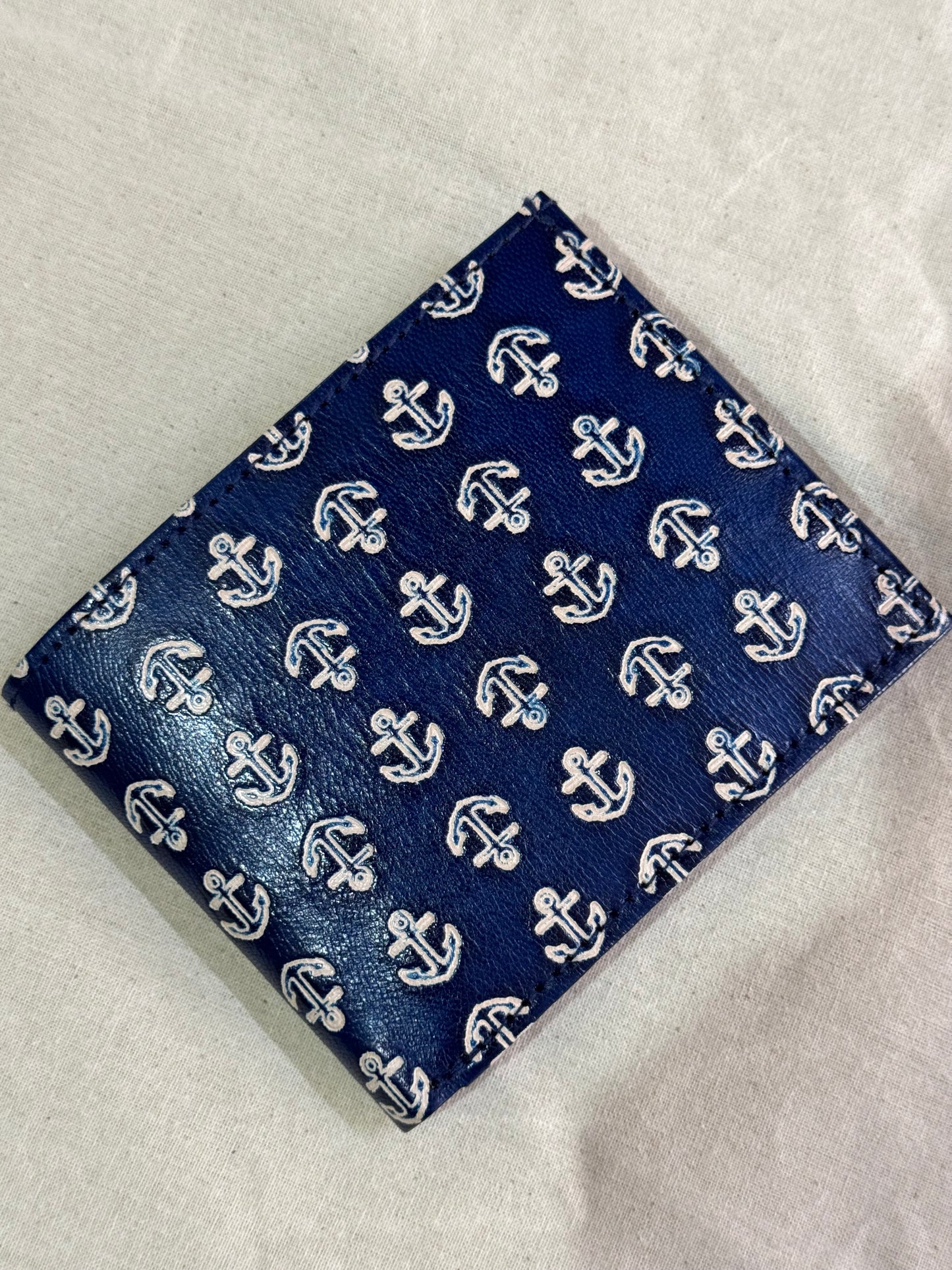 Mens foldable Leather hand crafted wallet