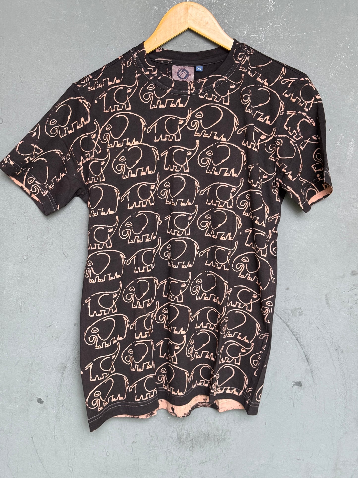 Quirky tees - hand block printed, natural dyed, mens cotton t-shirt