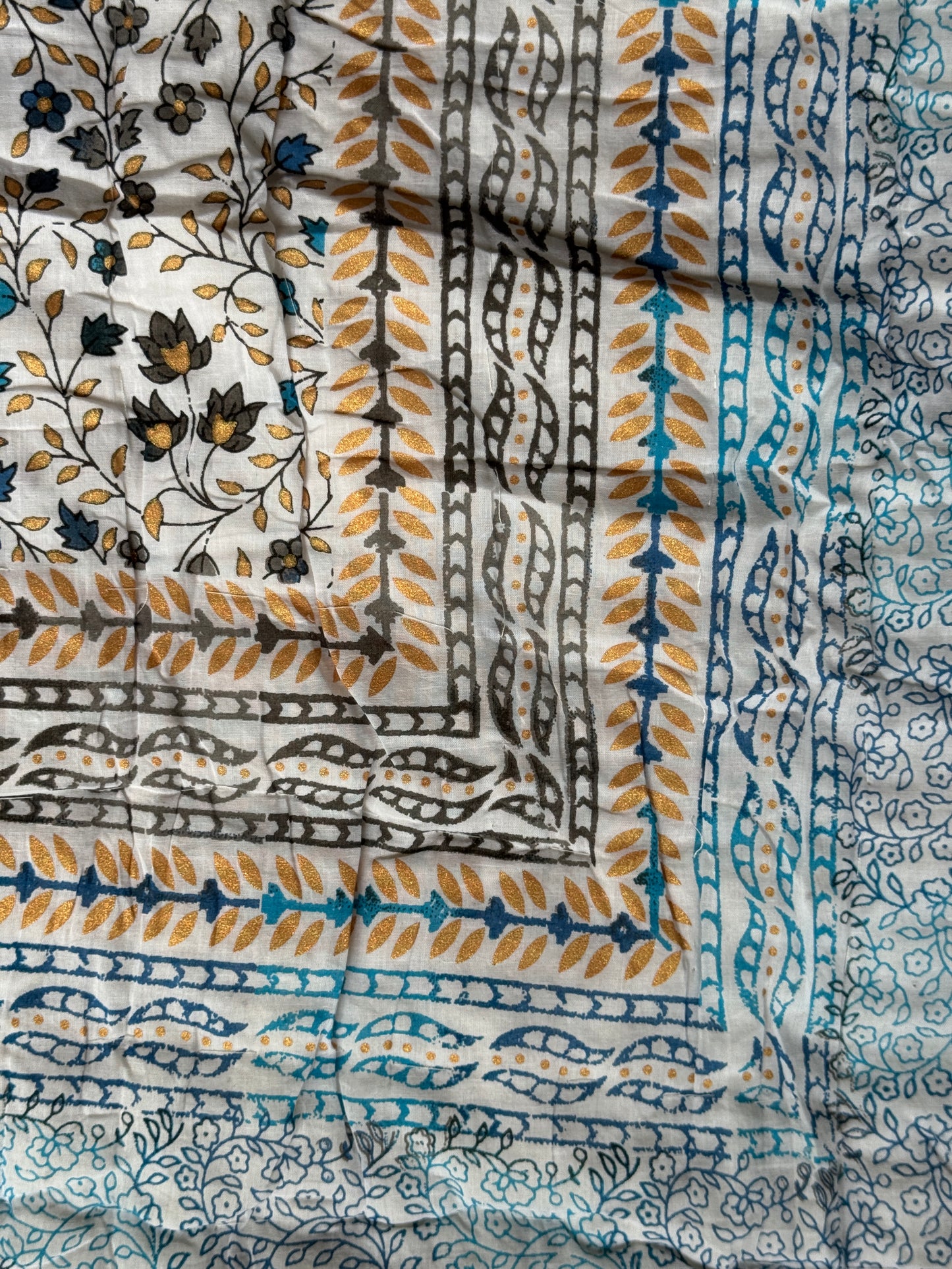 Hand block printed cotton quilt- king size 90 x 108 inches - multiple designs available